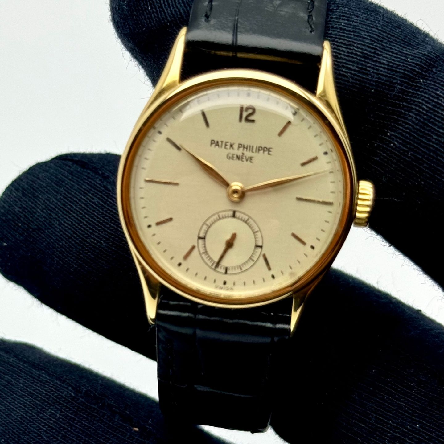 Patek Philippe Calatrava 96 (1940) - Geel wijzerplaat 33mm Geelgoud (3/10)