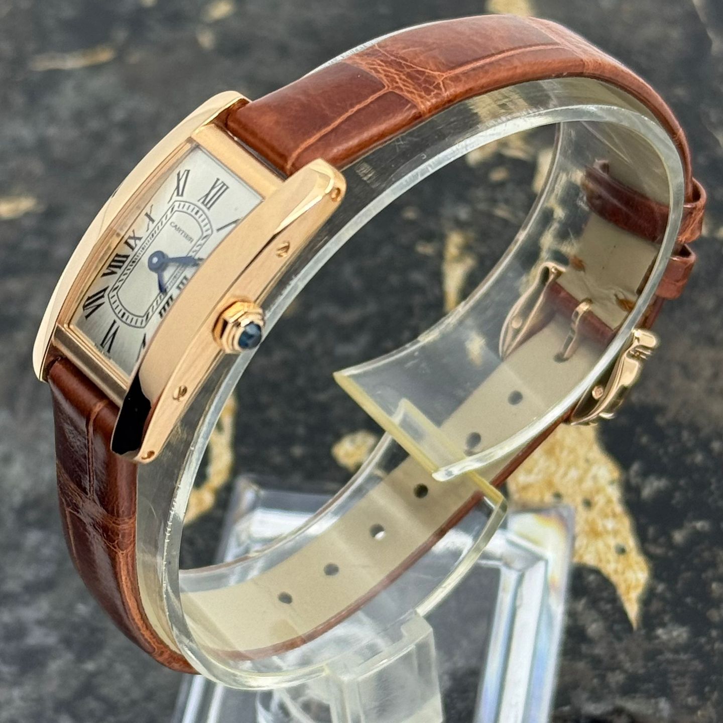 Cartier Tank Américaine WGTA0341 (2025) - Silver dial 15 mm Rose Gold case (8/8)