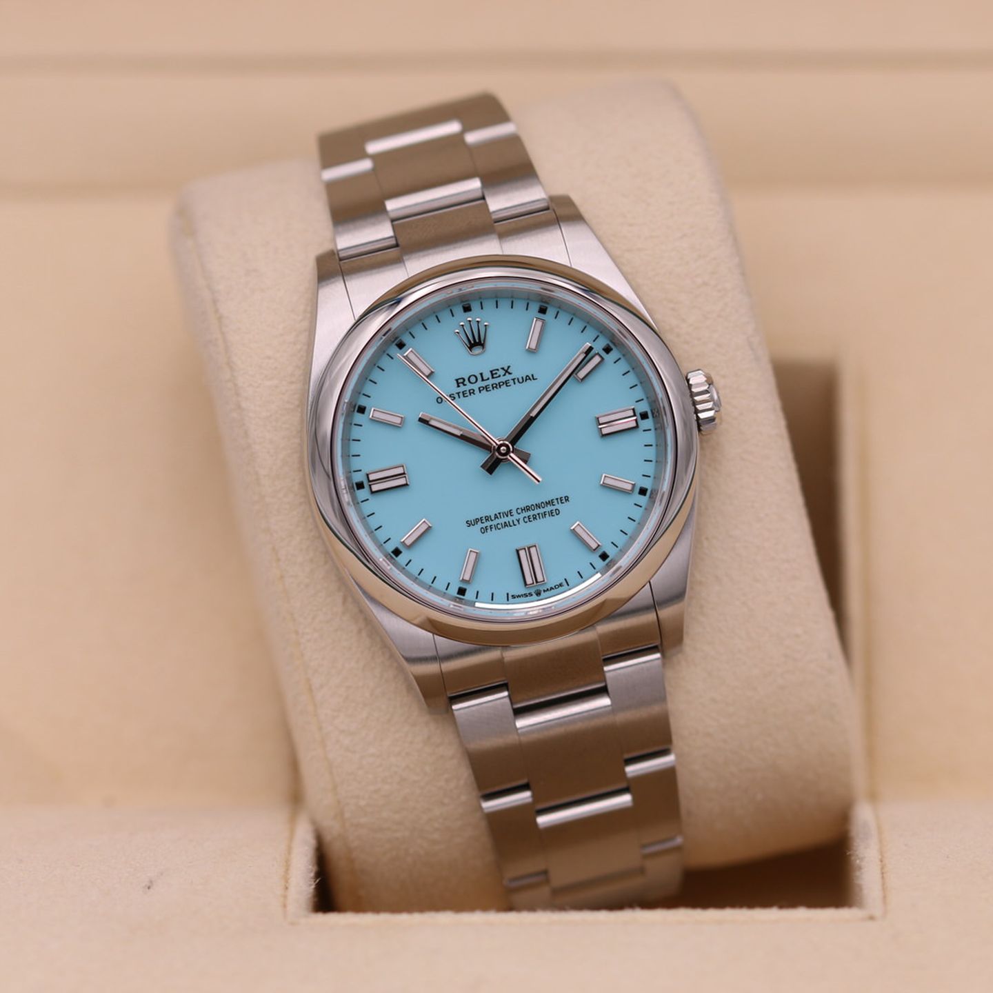 Rolex Oyster Perpetual 36 126000 (2024) - Turquoise dial 36 mm Steel case (3/5)