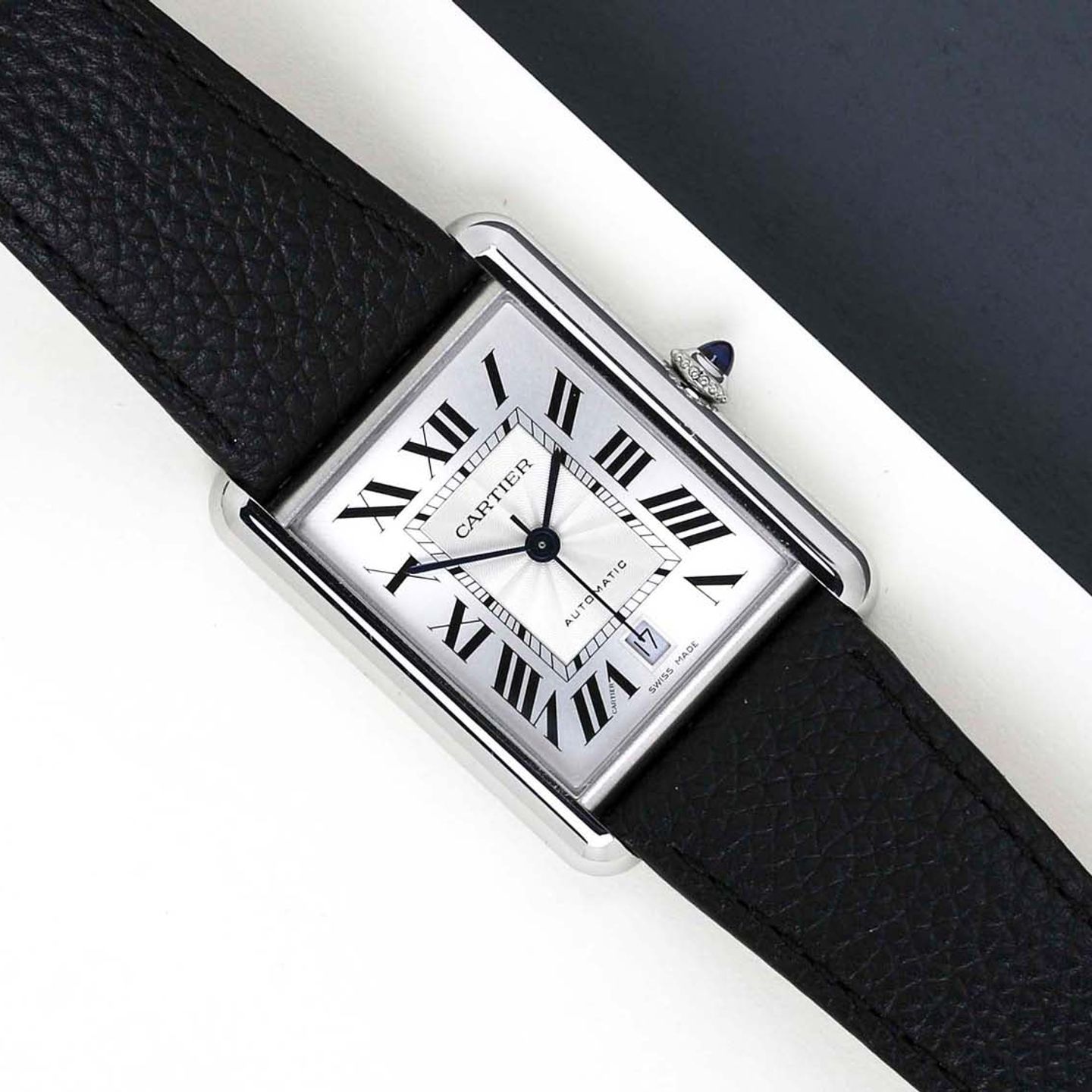 Cartier Tank WSTA0040 (2021) - Zilver wijzerplaat 41mm Staal (1/8)