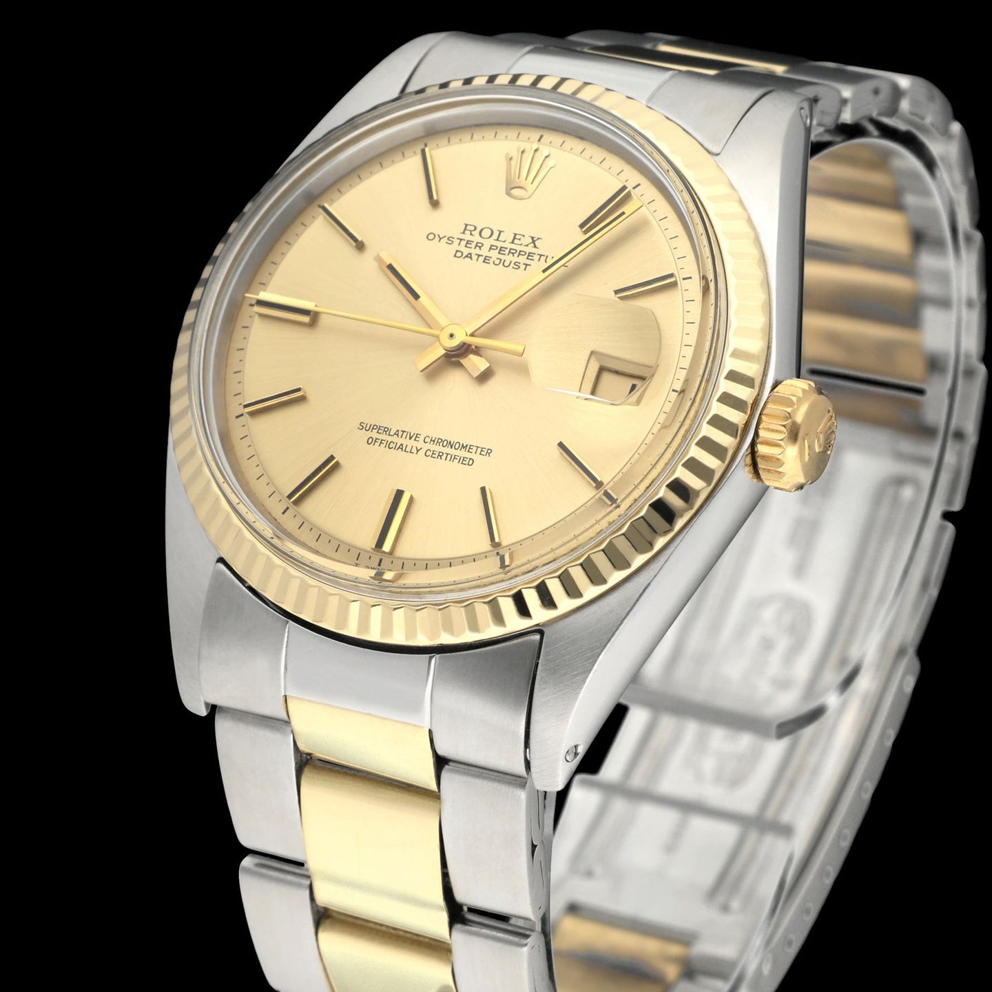 Rolex Datejust 1601 (1971) - Champagne wijzerplaat 36mm Staal (7/8)
