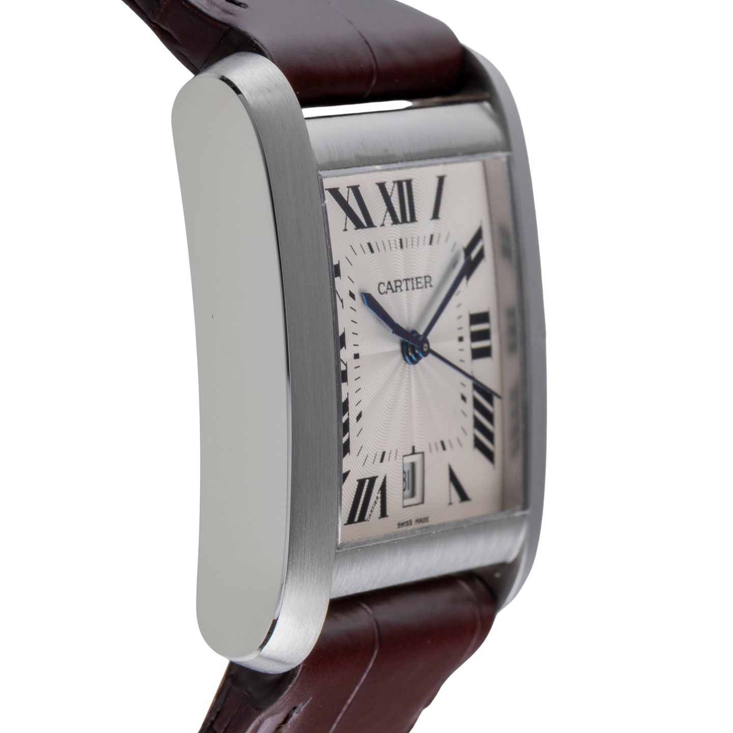Cartier Tank Française W5101755 (Onbekend (willekeurig serienummer)) - Zilver wijzerplaat 30mm Staal (7/8)