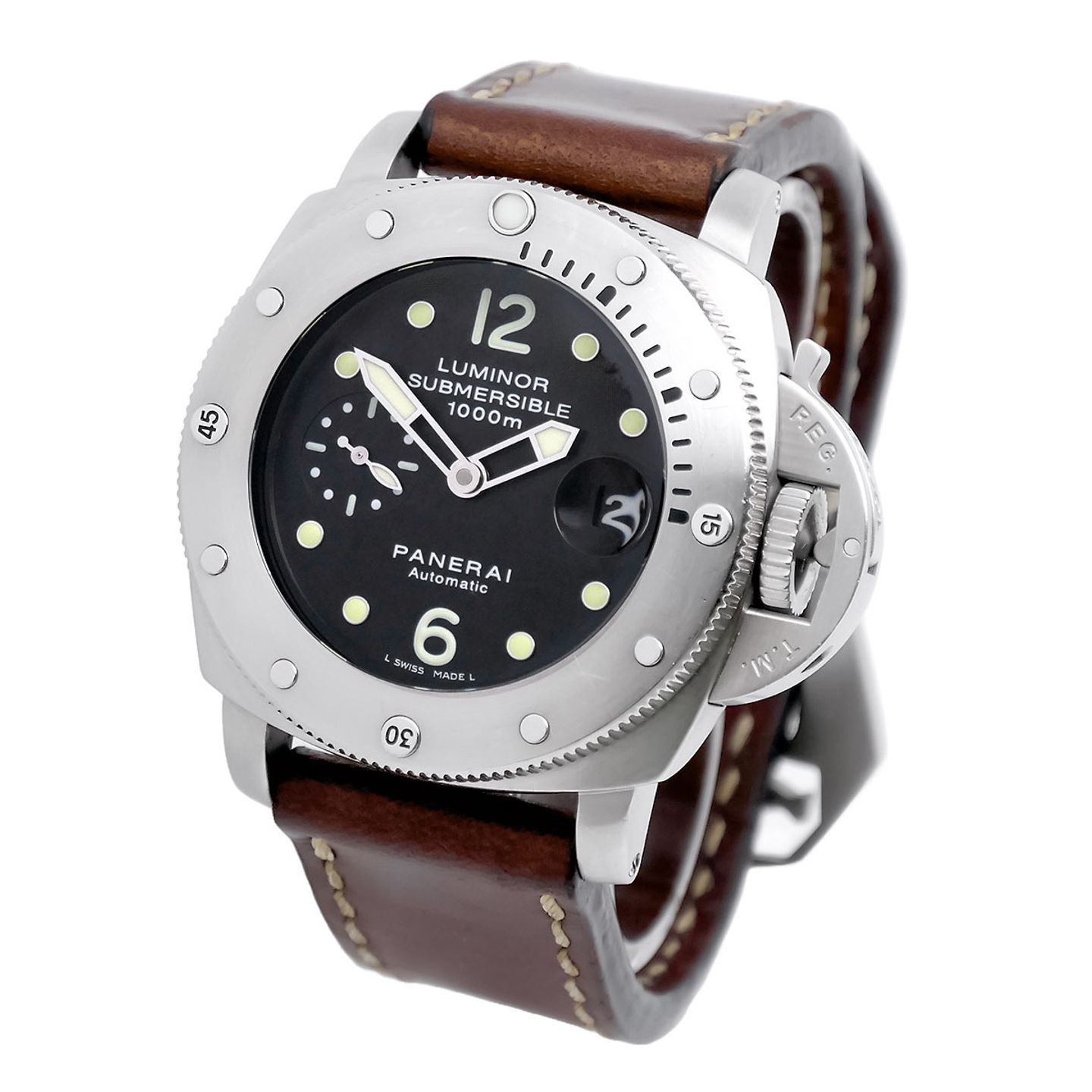 Panerai Luminor 1950 PAM00243 (2007) - Black dial 44 mm Steel case (2/8)