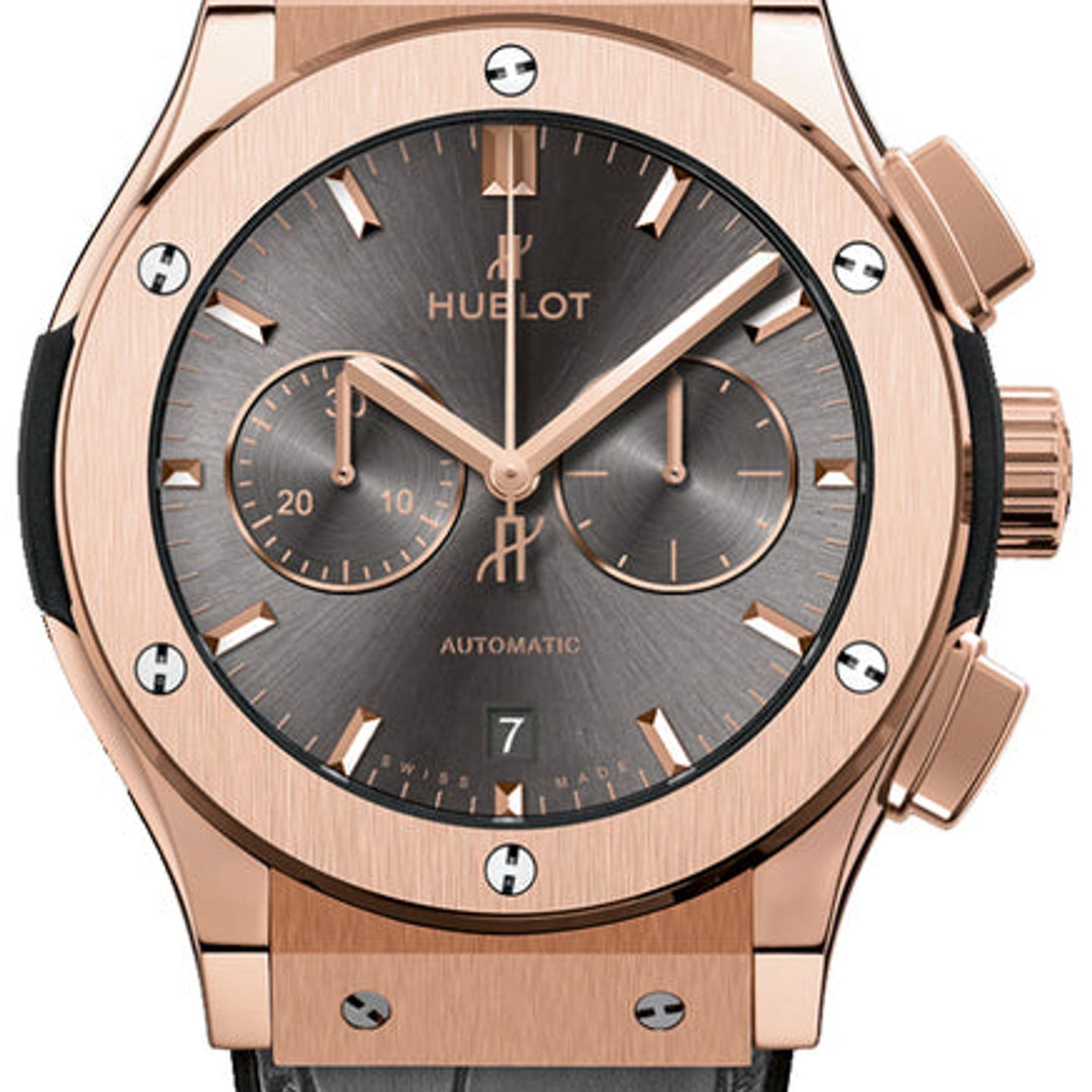 Hublot Classic Fusion Chronograph 541.OX.7080.LR (2025) - Grey dial 42 mm Rose Gold case (1/1)