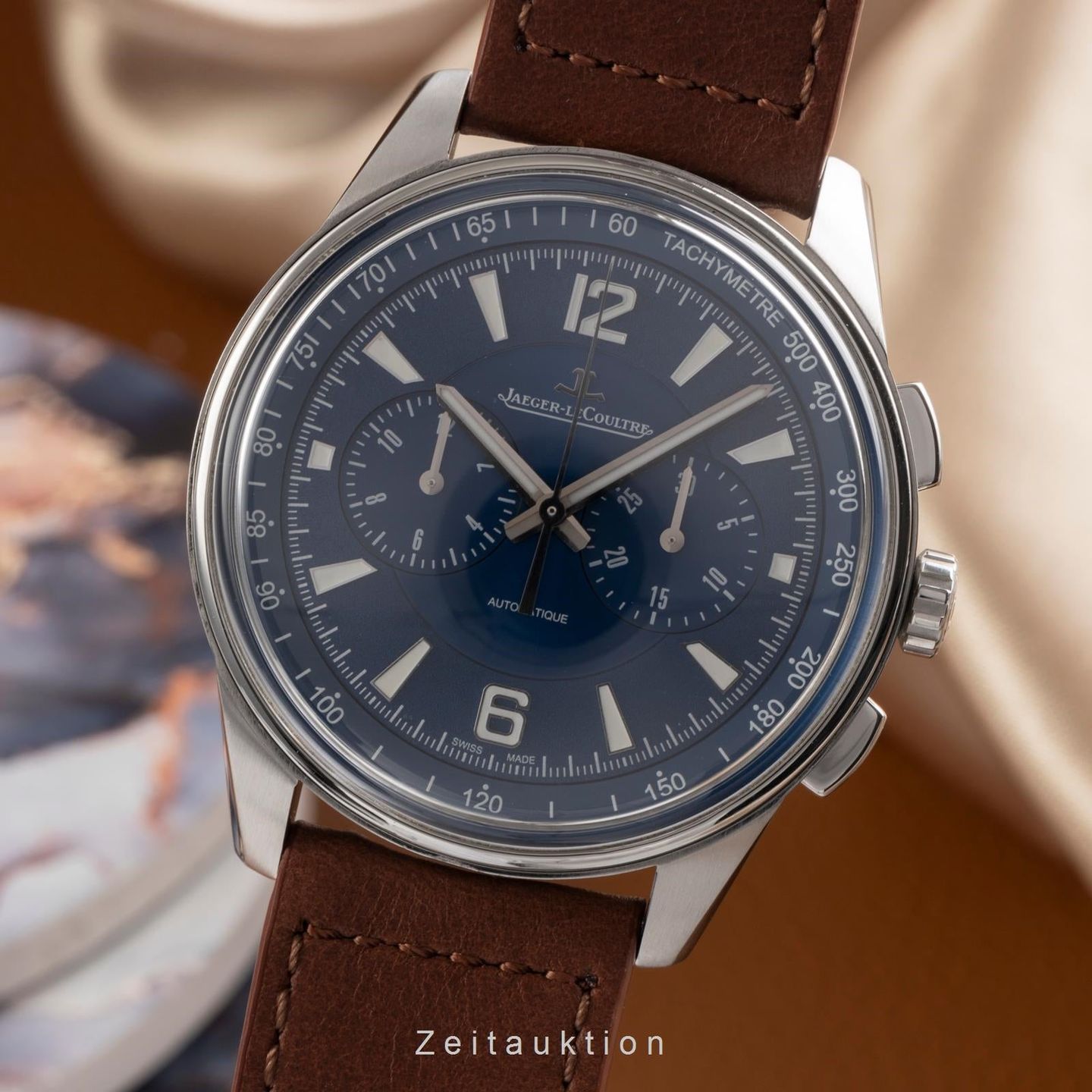 Jaeger-LeCoultre Polaris Q9028480 (Onbekend (willekeurig serienummer)) - Blauw wijzerplaat 42mm Staal (1/8)