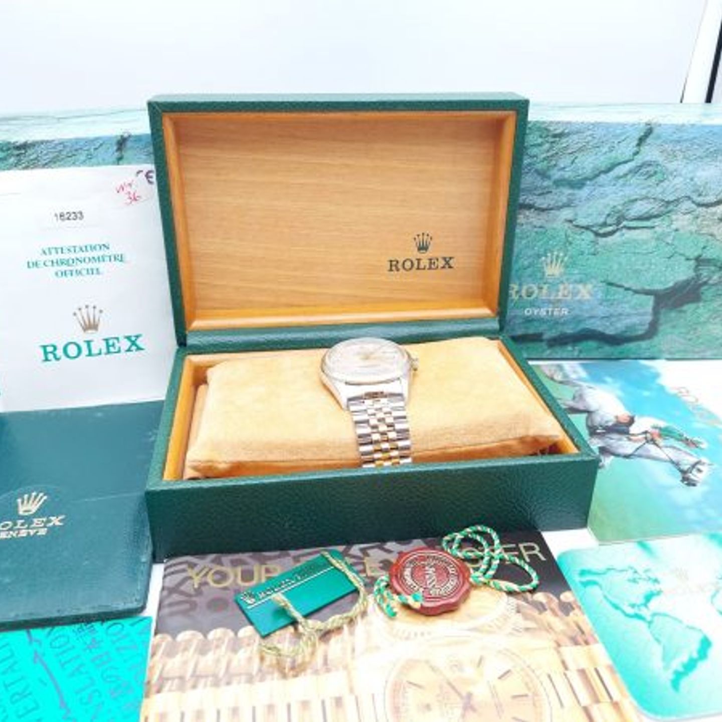 Rolex Datejust 36 16233 (2001) - Pearl dial 36 mm Gold/Steel case (2/8)