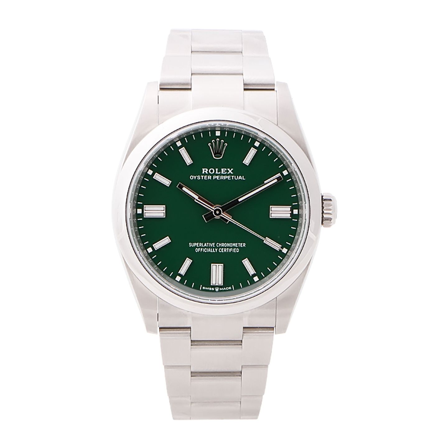 Rolex Oyster Perpetual 36 126000 (2020) - Groen wijzerplaat 36mm Staal (1/4)