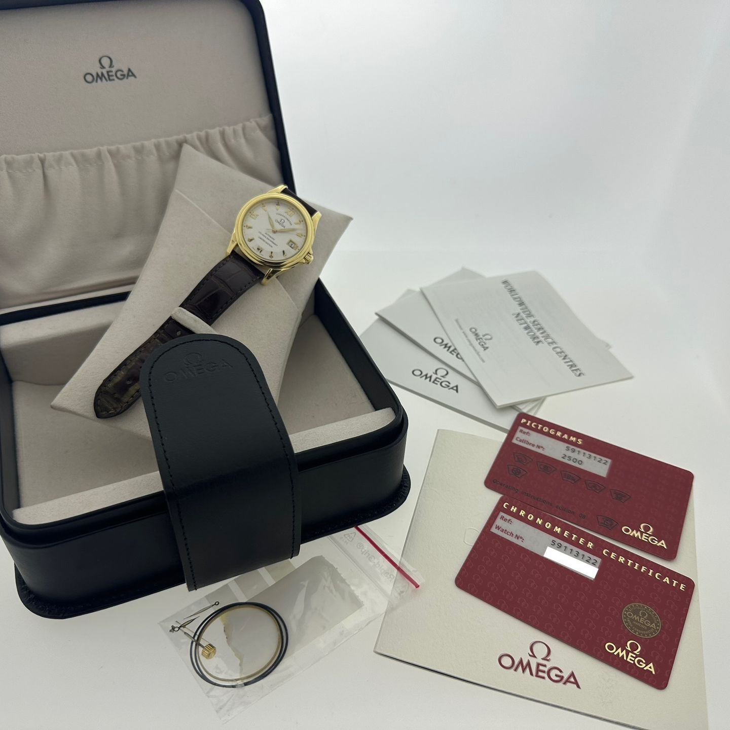 Omega De Ville Co-Axial 5911.31.22 (Unknown (random serial)) - 38 mm Yellow Gold case (8/8)