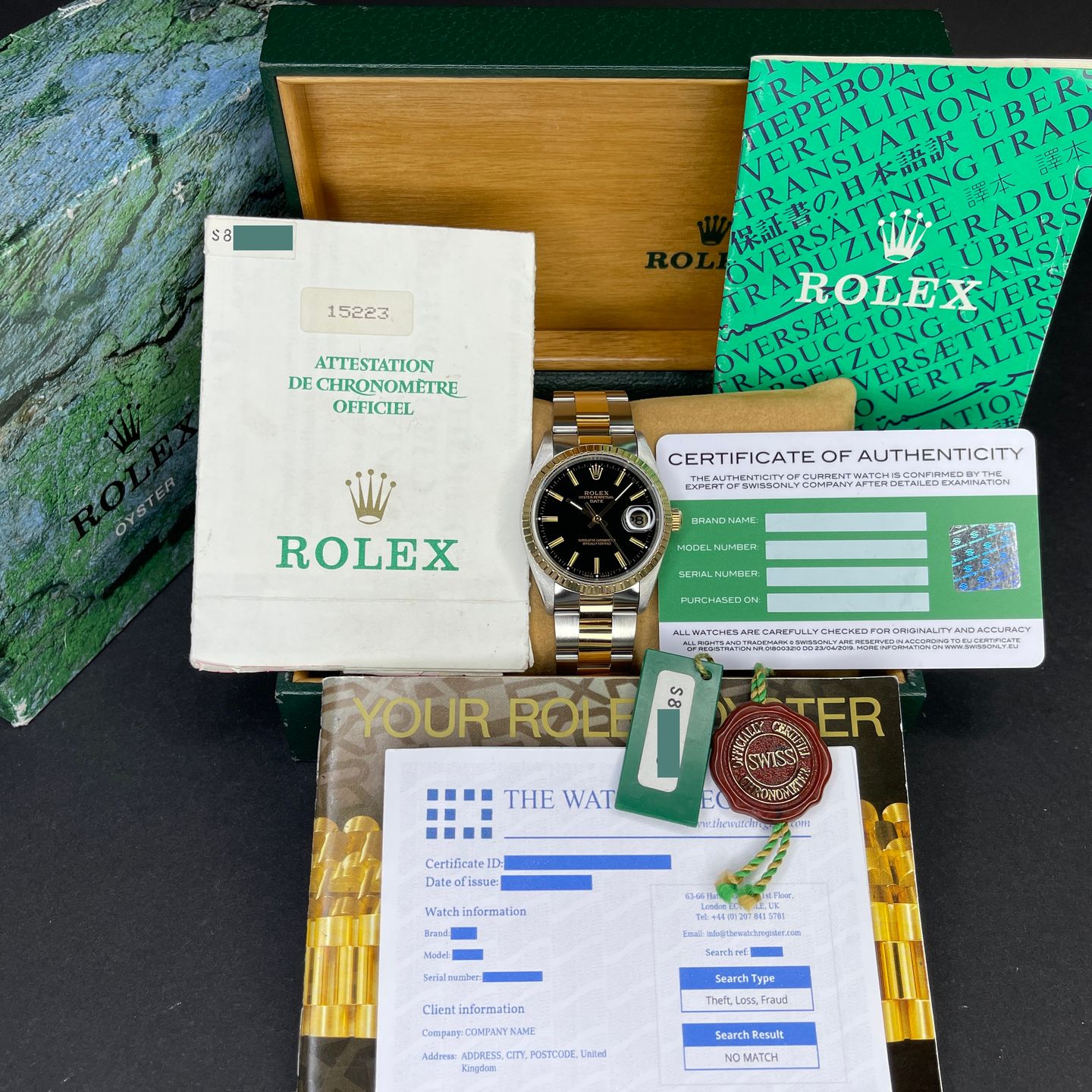 Rolex Oyster Perpetual Date 15233 (1993) - 34mm Goud/Staal (2/8)