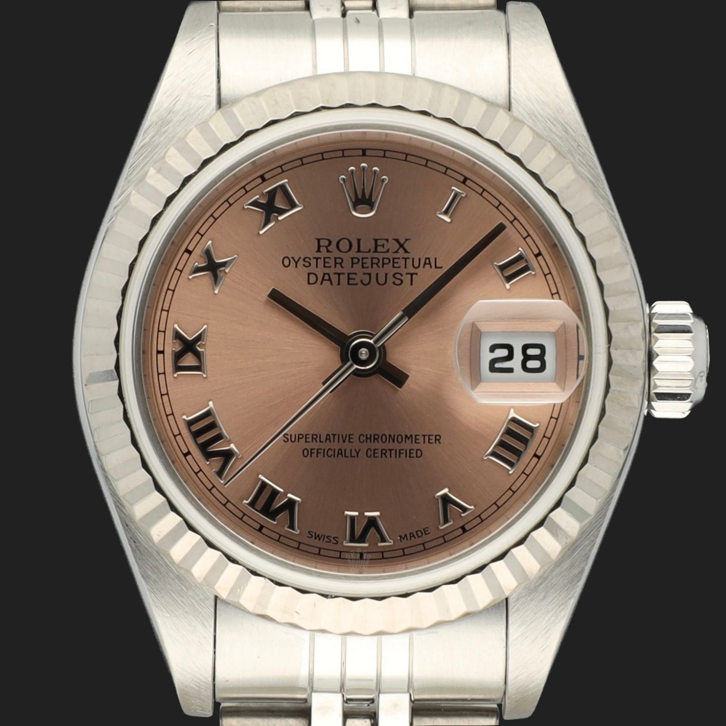 Rolex Lady-Datejust 79174 (2000) - Roze wijzerplaat 26mm Staal (2/8)