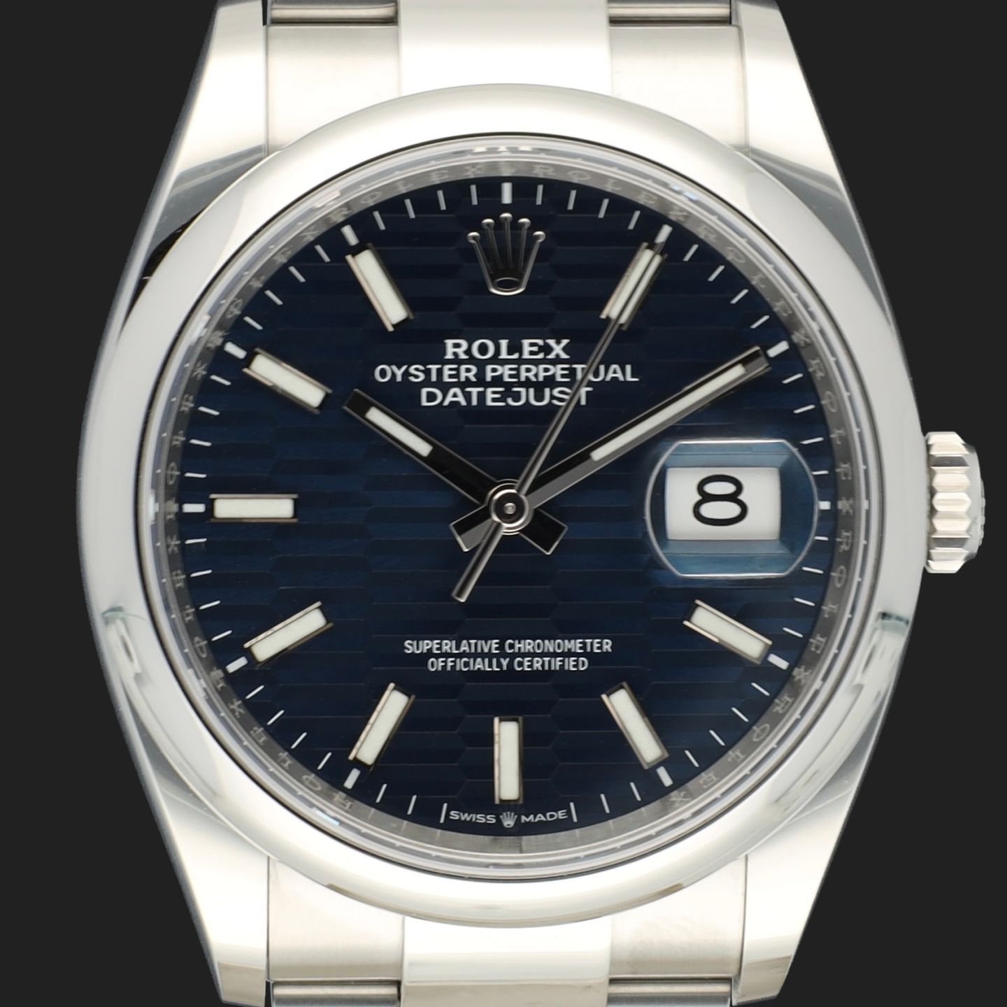 Rolex Datejust 36 126200 (2023) - Blauw wijzerplaat 36mm Staal (2/8)