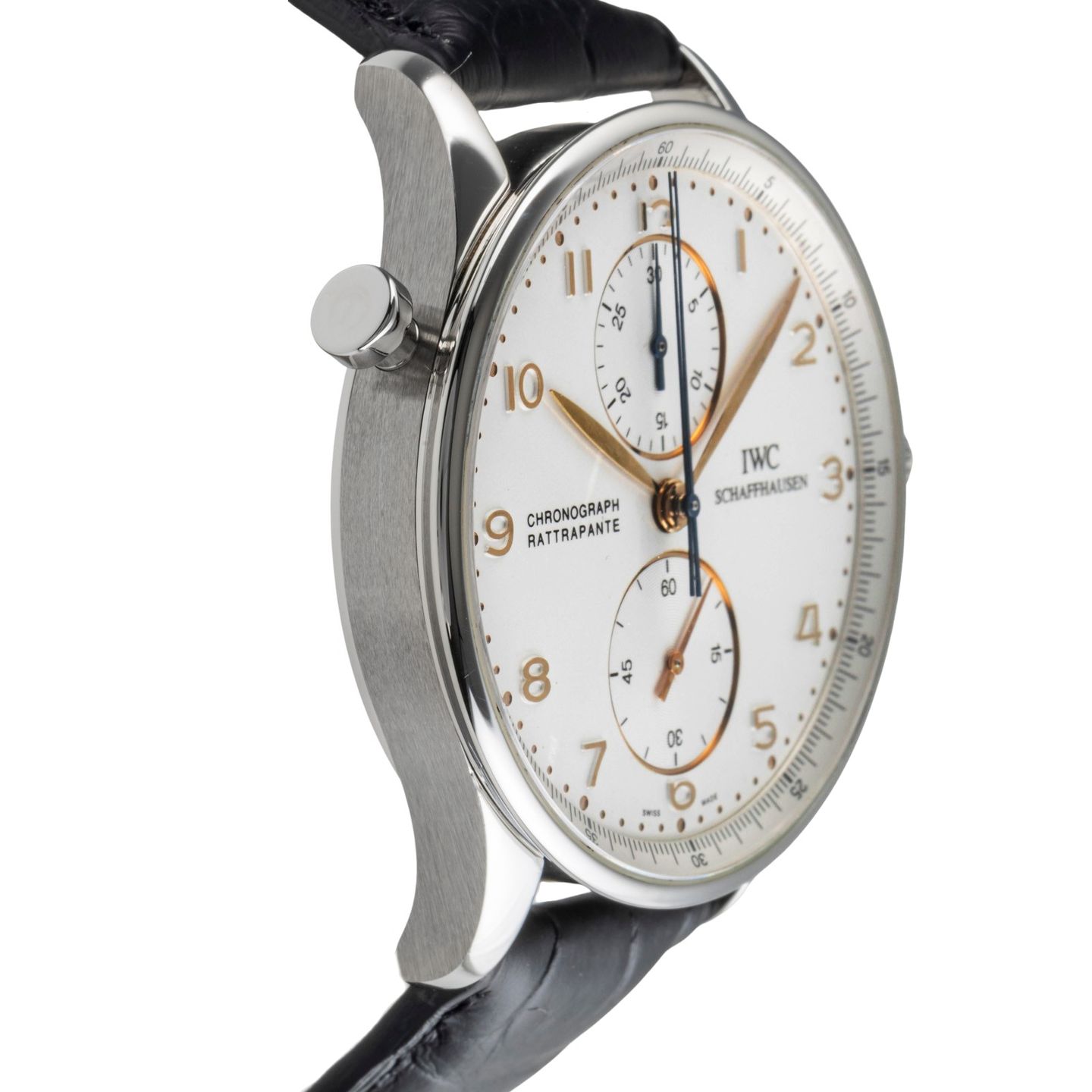 IWC Portuguese Chronograph IW371202 (Unknown (random serial)) - Silver dial 41 mm Steel case (7/8)