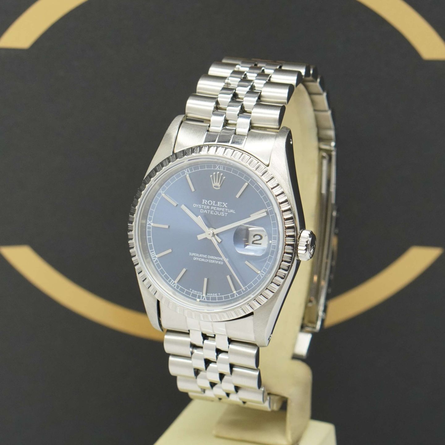 Rolex Datejust 36 16220 (1991) - Blauw wijzerplaat 36mm Staal (3/7)