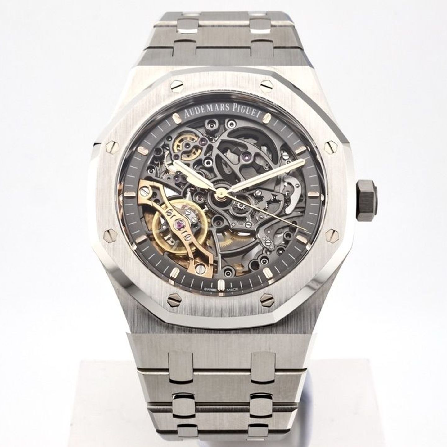 Audemars Piguet Royal Oak Double Balance Wheel Openworked 15407ST.OO.1220ST.01 (2022) - Transparent dial 41 mm Steel case (1/8)