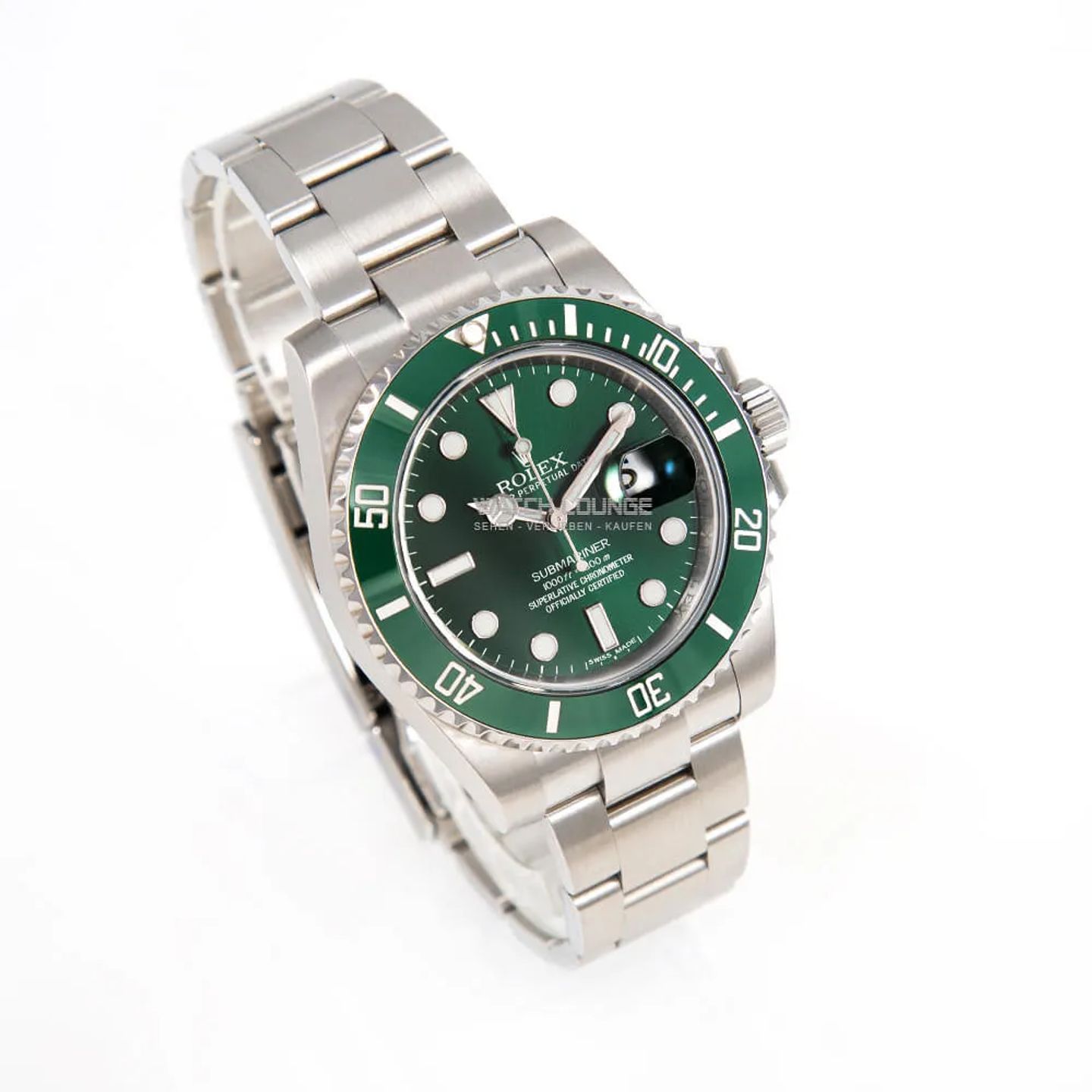 Rolex Submariner Date 116610LV (2010) - Green dial 40 mm Steel case (4/8)