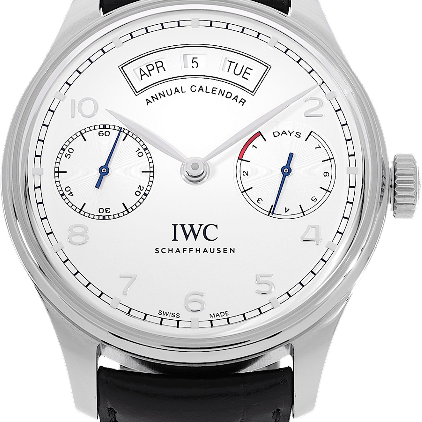 IWC Portuguese Annual Calendar IW503501 (2021) - Silver dial 44 mm Steel case (2/5)