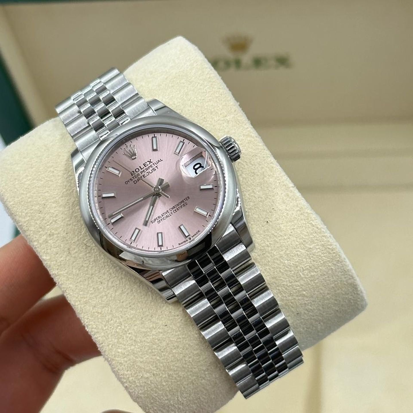 Rolex Datejust 278240 PINK INDEX JUB - (8/10)
