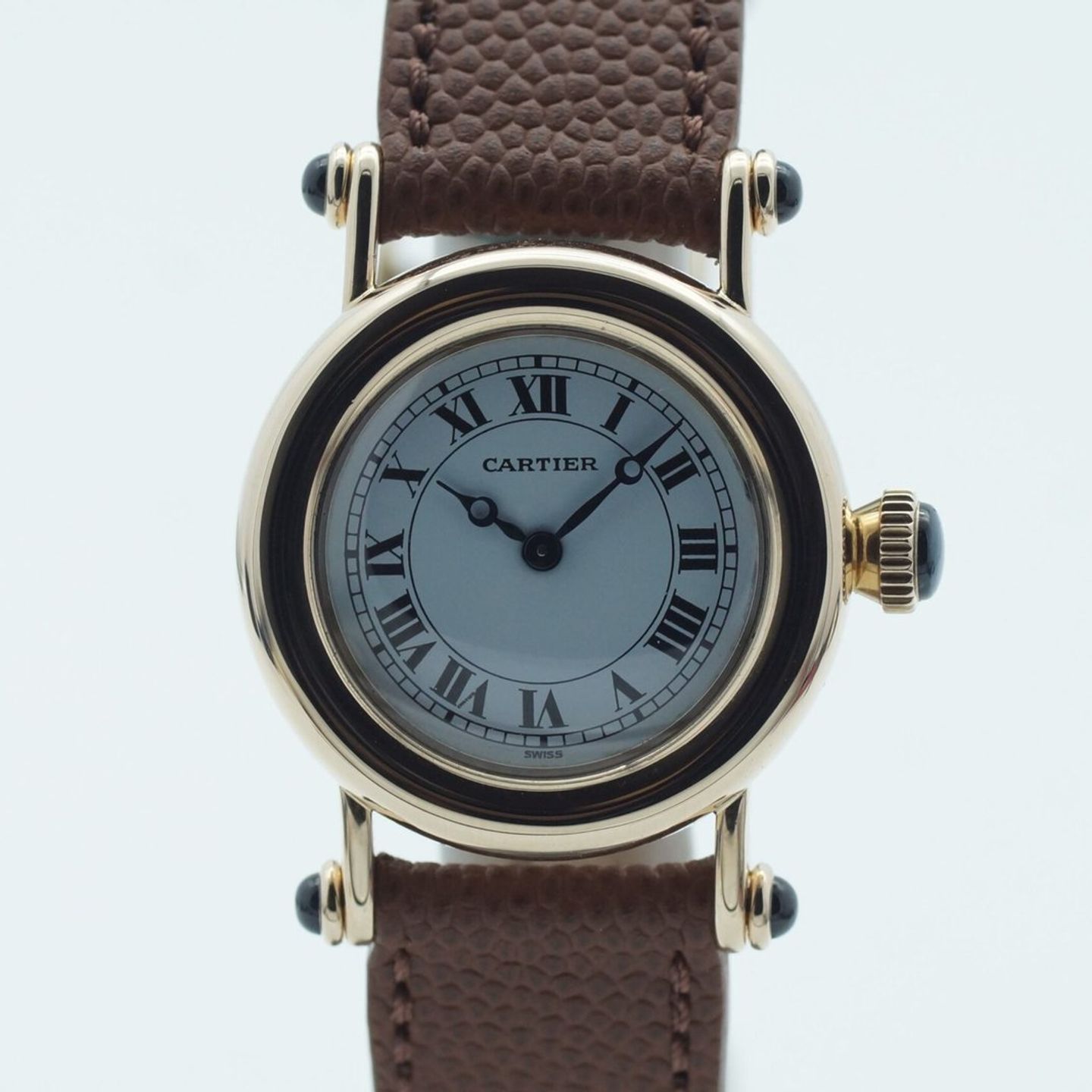 Cartier Diabolo 1440 (1995) - White dial 27 mm Yellow Gold case (2/8)
