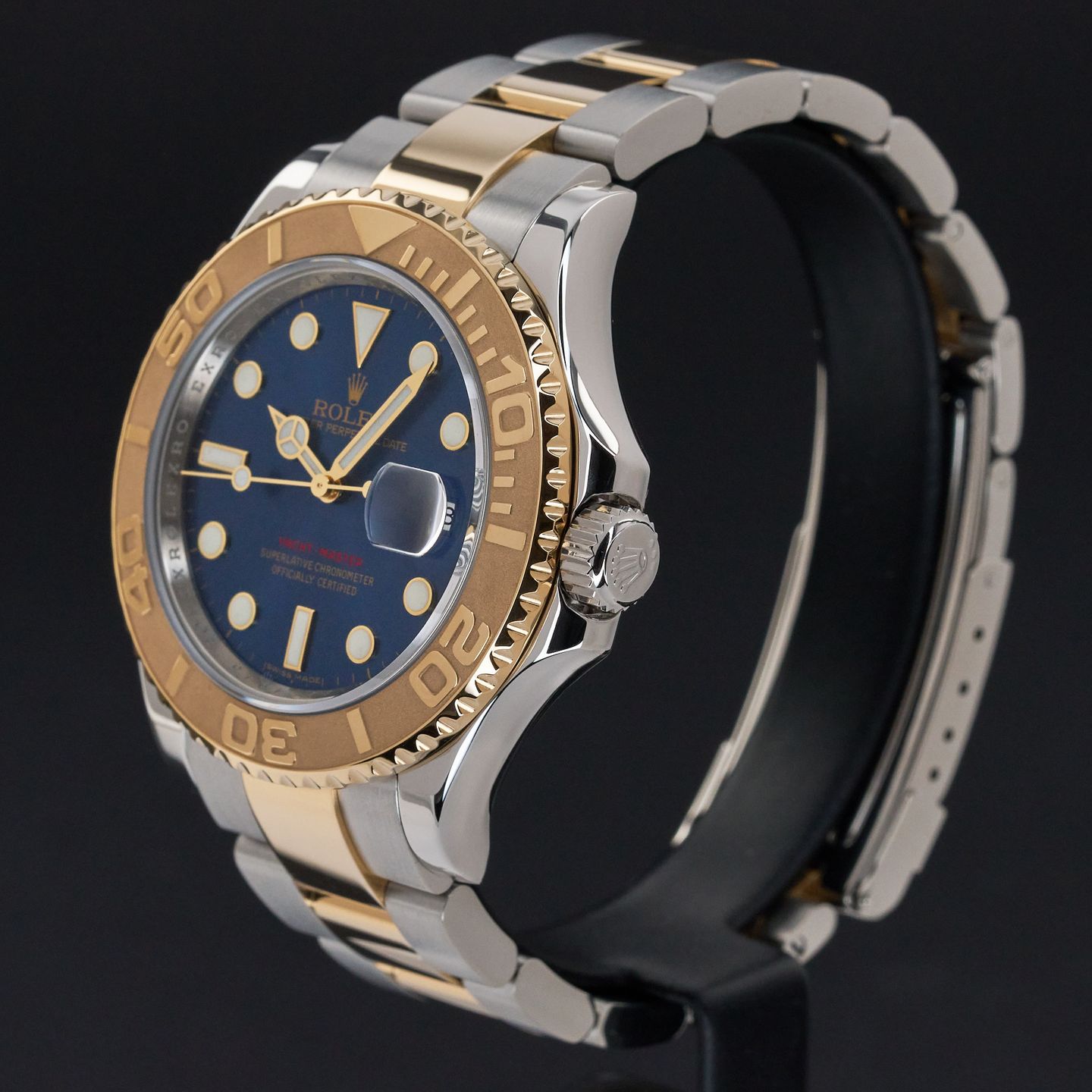 Rolex Yacht-Master 40 16623 (Onbekend (willekeurig serienummer)) - Blauw wijzerplaat 40mm Goud/Staal (4/8)