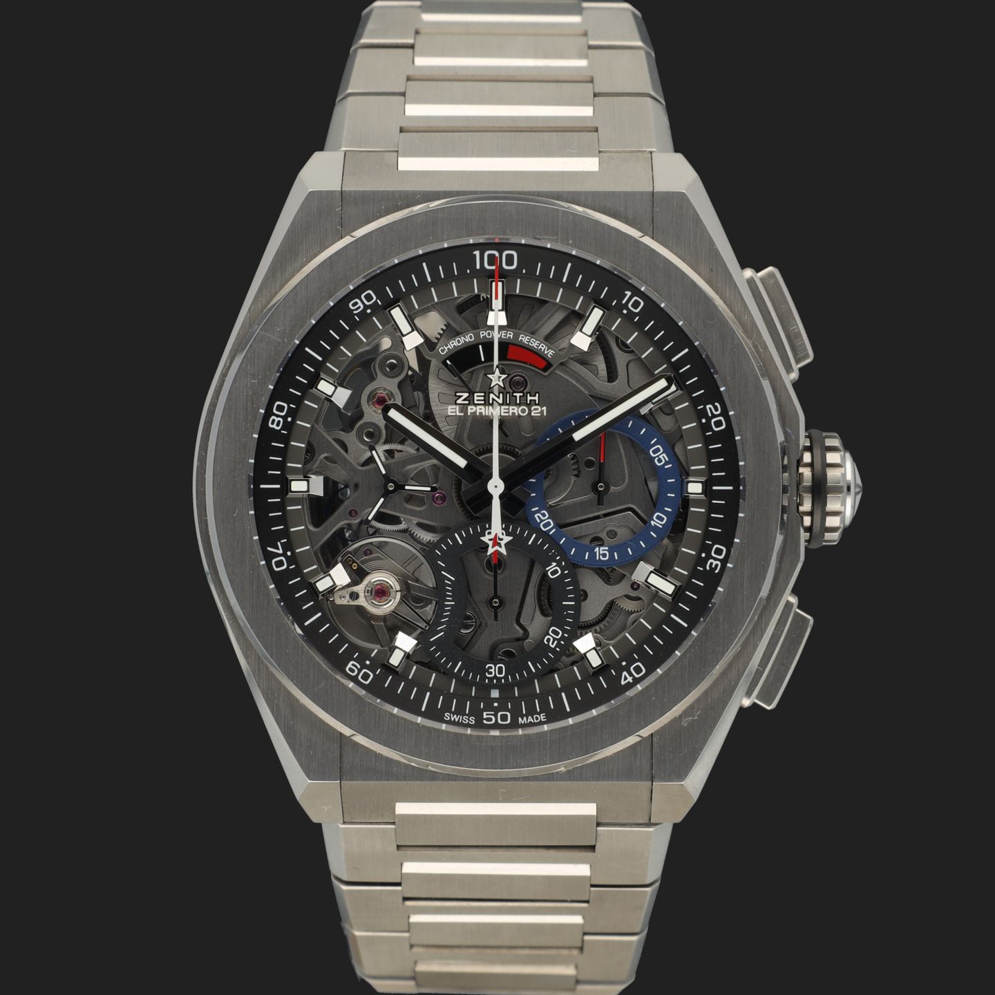 Zenith Defy El Primero 95.9000.9004/78.M9000 (Unknown (random serial)) - Transparent dial 44 mm Titanium case (3/8)