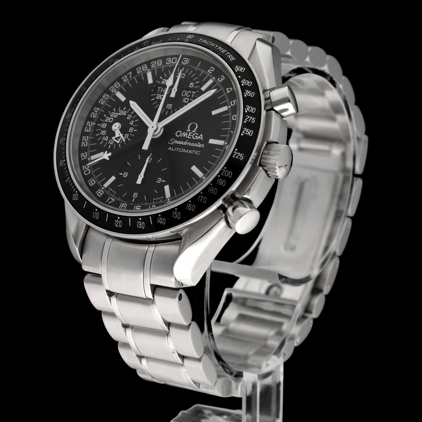 Omega Speedmaster Day Date 3520.50.00 (2000) - Black dial 39 mm Steel case (5/8)