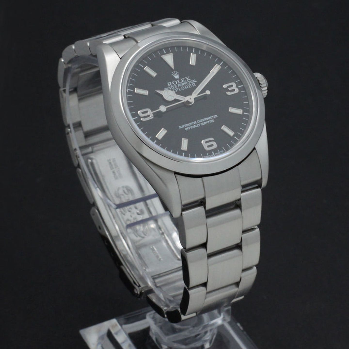 Rolex Explorer 114270 (2001) - Zwart wijzerplaat 36mm Staal (6/7)