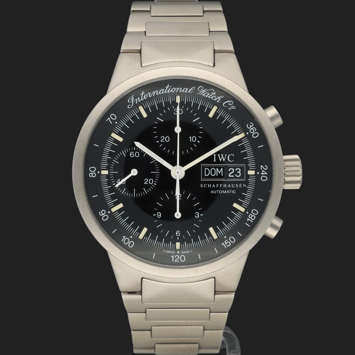 IWC GST IW370703 (2004) - Black dial 40 mm Titanium case (3/8)