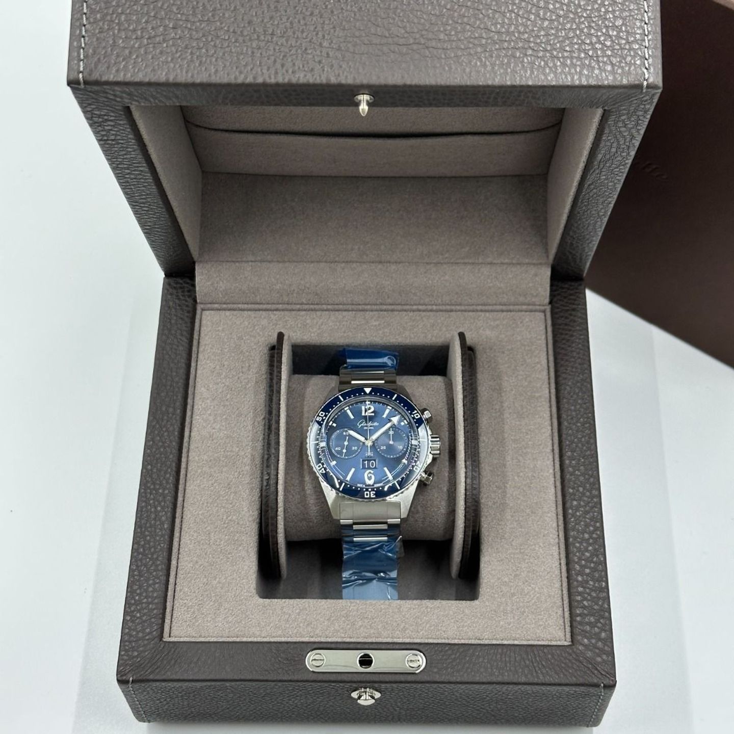 Glashütte Original SeaQ Chronograph 1-37-23-02-81-70 (2024) - Blue dial 43 mm Steel case (3/8)