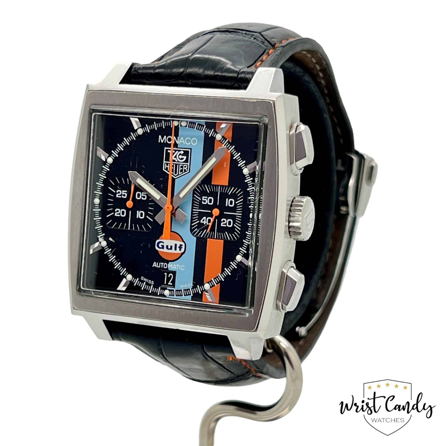 TAG Heuer Monaco CW211A.FC6228 (2007) - White dial 38 mm Steel case (2/8)