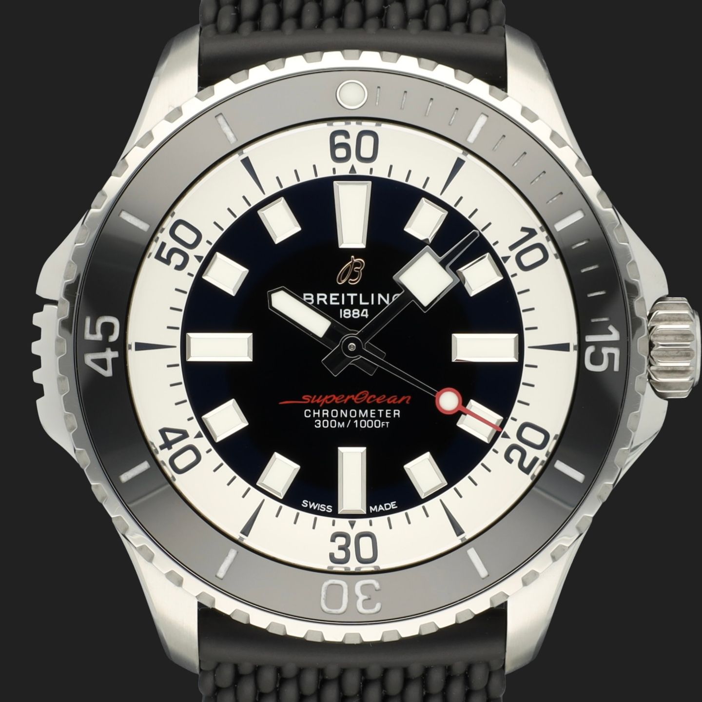 Breitling Superocean 46 A17378 (Unknown (random serial)) - Black dial 46 mm Steel case (3/8)