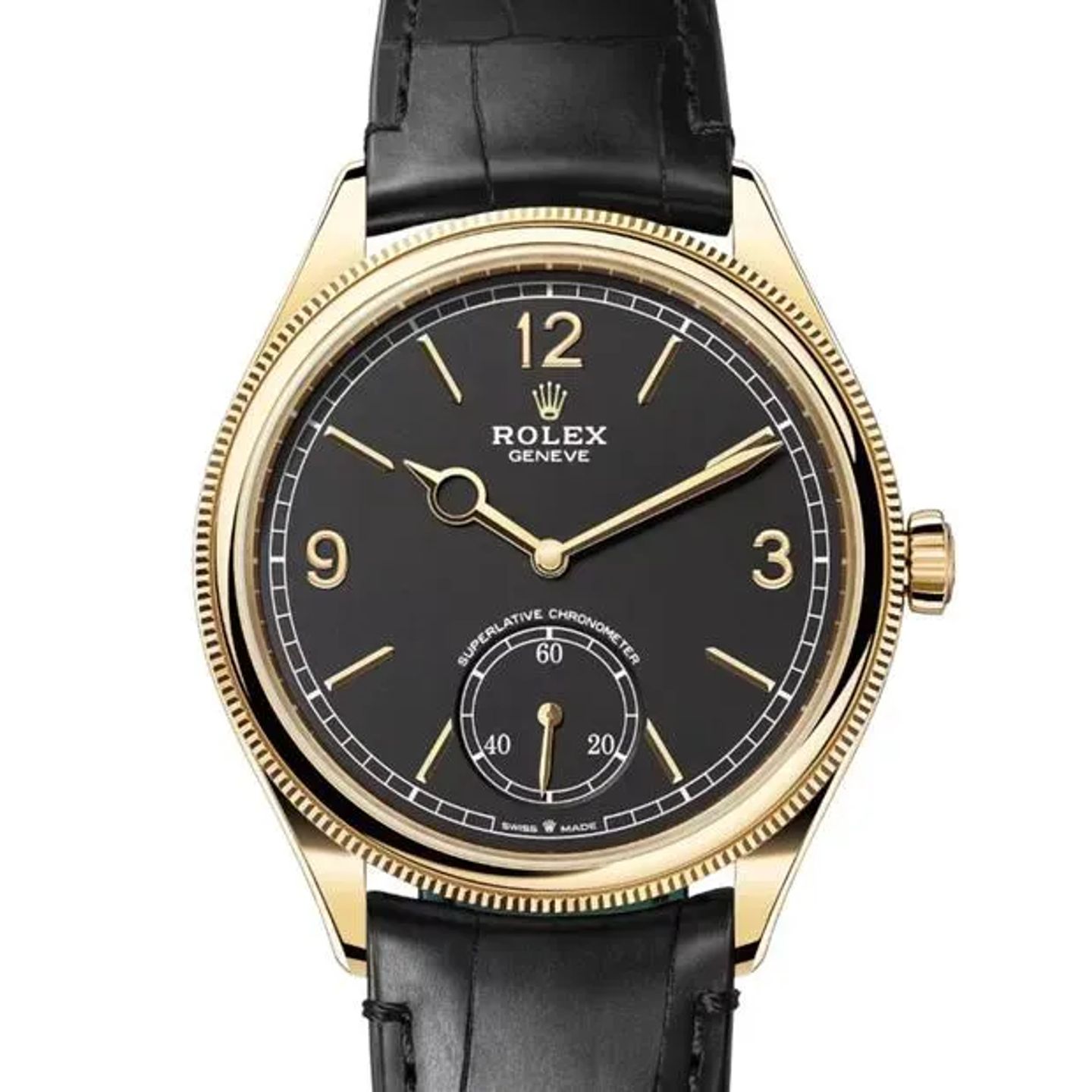 Rolex Perpetual 1908 52508 (2024) - Black dial 39 mm Yellow Gold case (6/6)