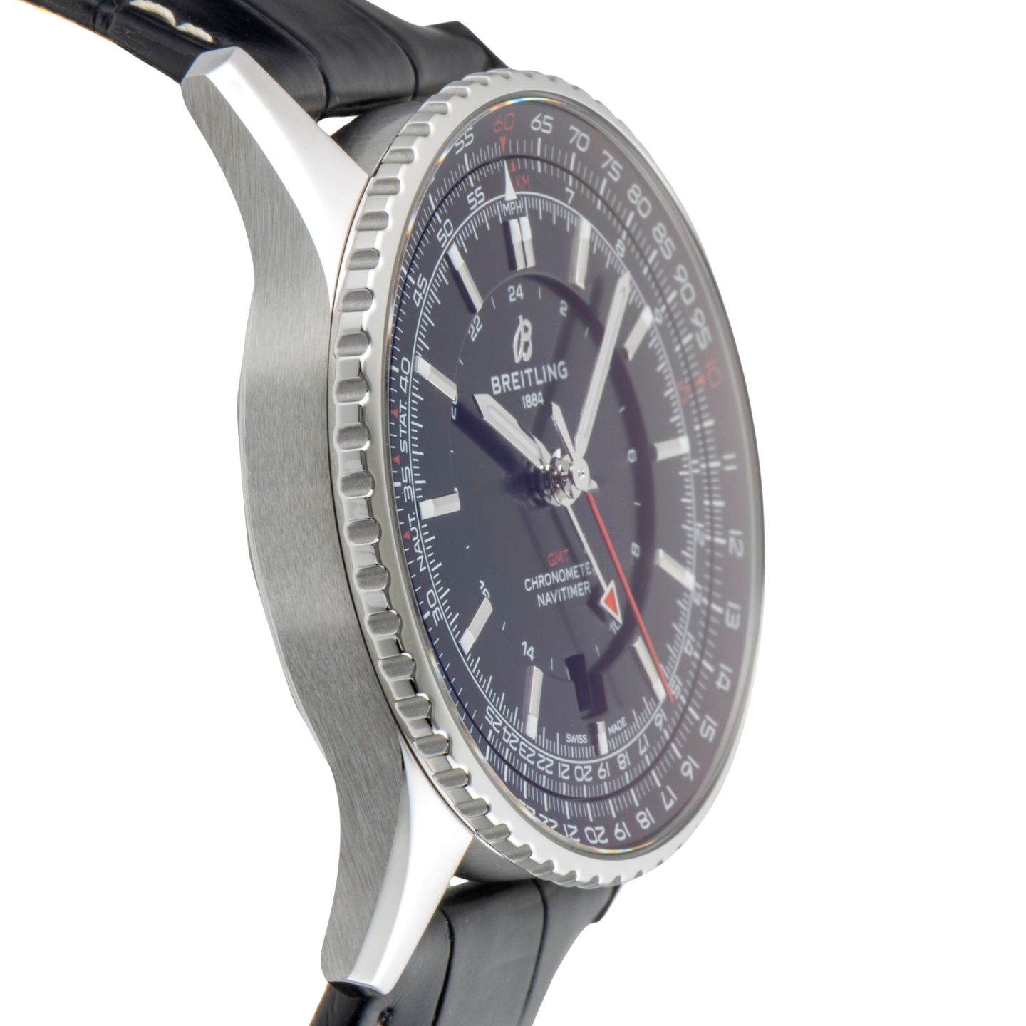 Breitling Navitimer GMT A32310251B1P1 (Onbekend (willekeurig serienummer)) - Zwart wijzerplaat 41mm Staal (7/8)