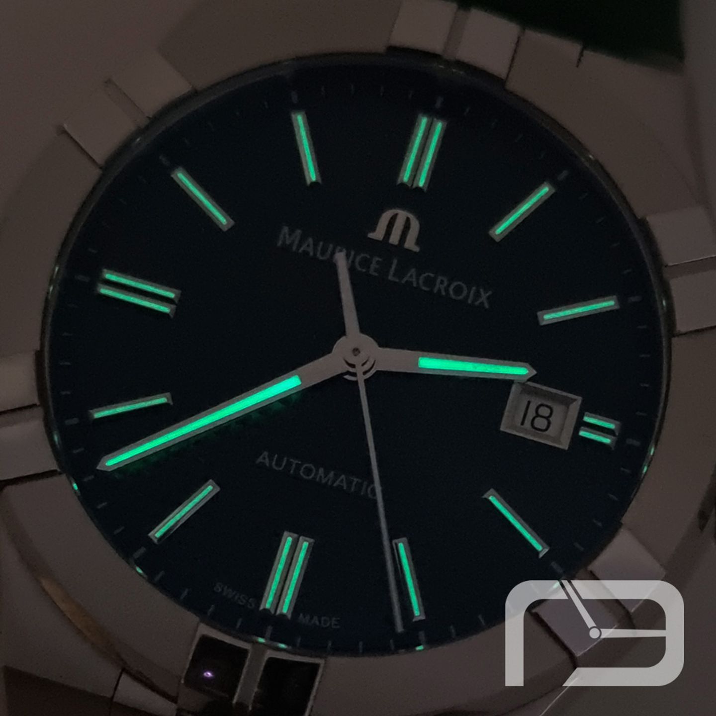 Maurice Lacroix Aikon AI6008-SS00F-630-D (Onbekend (willekeurig serienummer)) - Blauw wijzerplaat 42mm Staal (5/8)