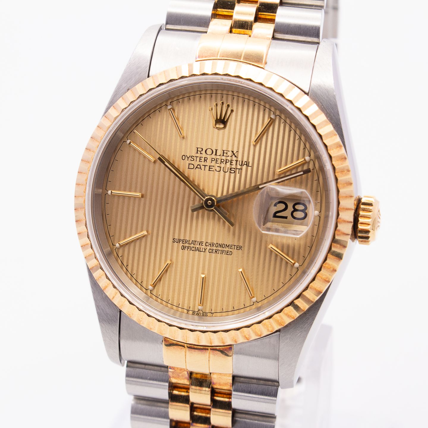 Rolex Datejust 36 16233 (1995) - Goud wijzerplaat 36mm Goud/Staal (2/8)