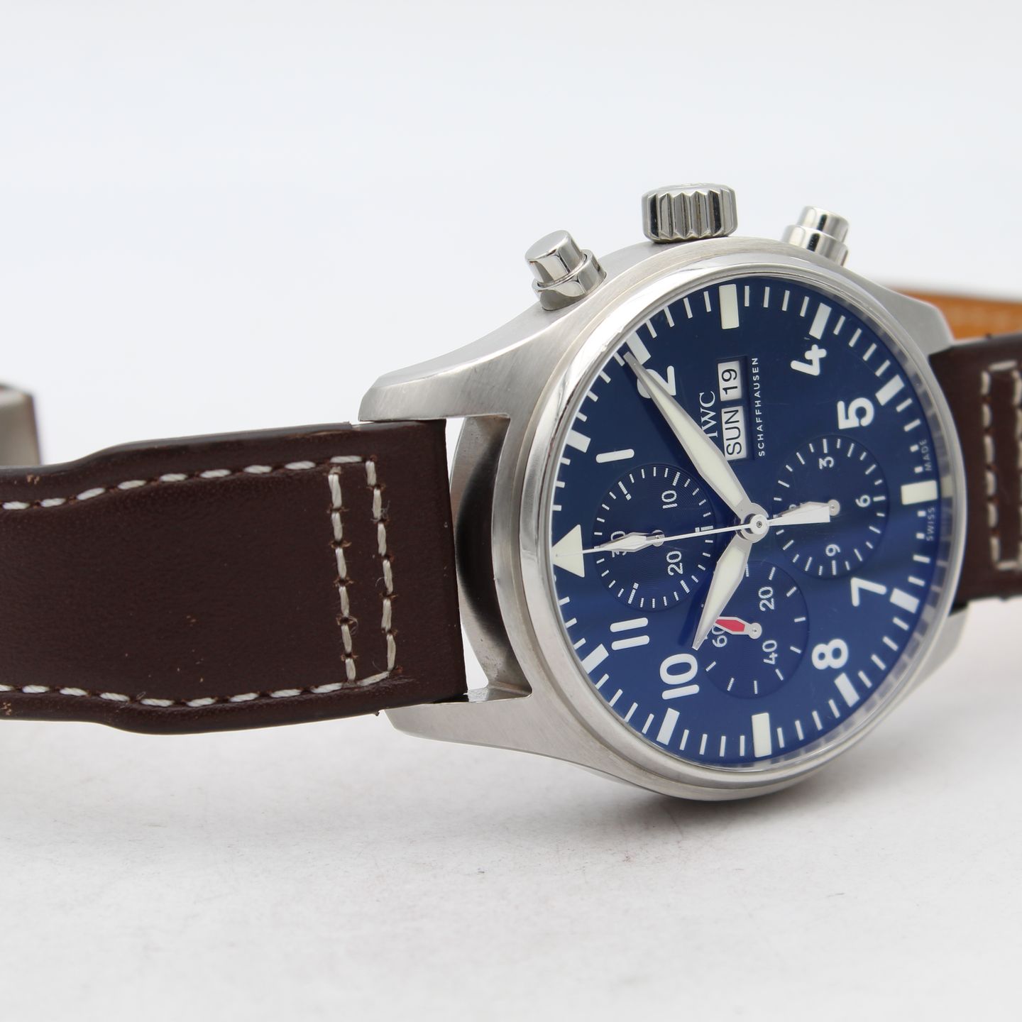 IWC Pilot Chronograph IW377714 (2017) - Blauw wijzerplaat 43mm Staal (4/8)