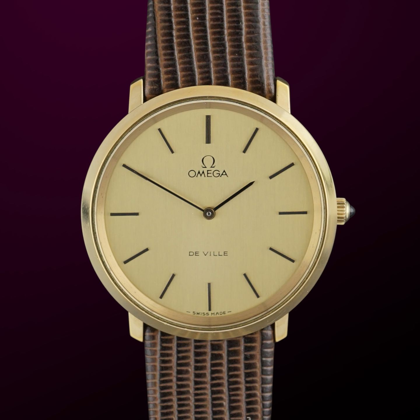 Omega De Ville 111.0107 (1975) - Gold dial 33 mm Gold/Steel case (1/8)