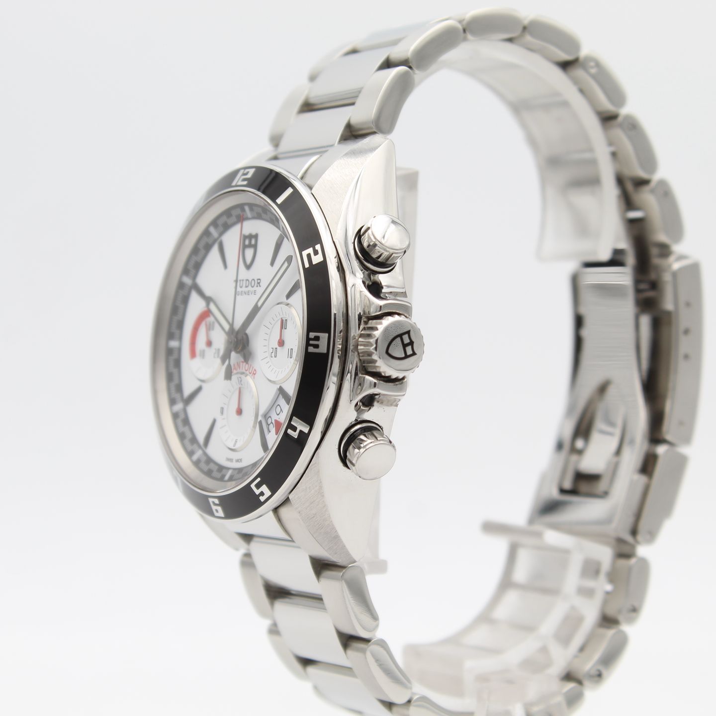 Tudor Grantour Chrono 20530N (2012) - White dial 42 mm Steel case (3/8)