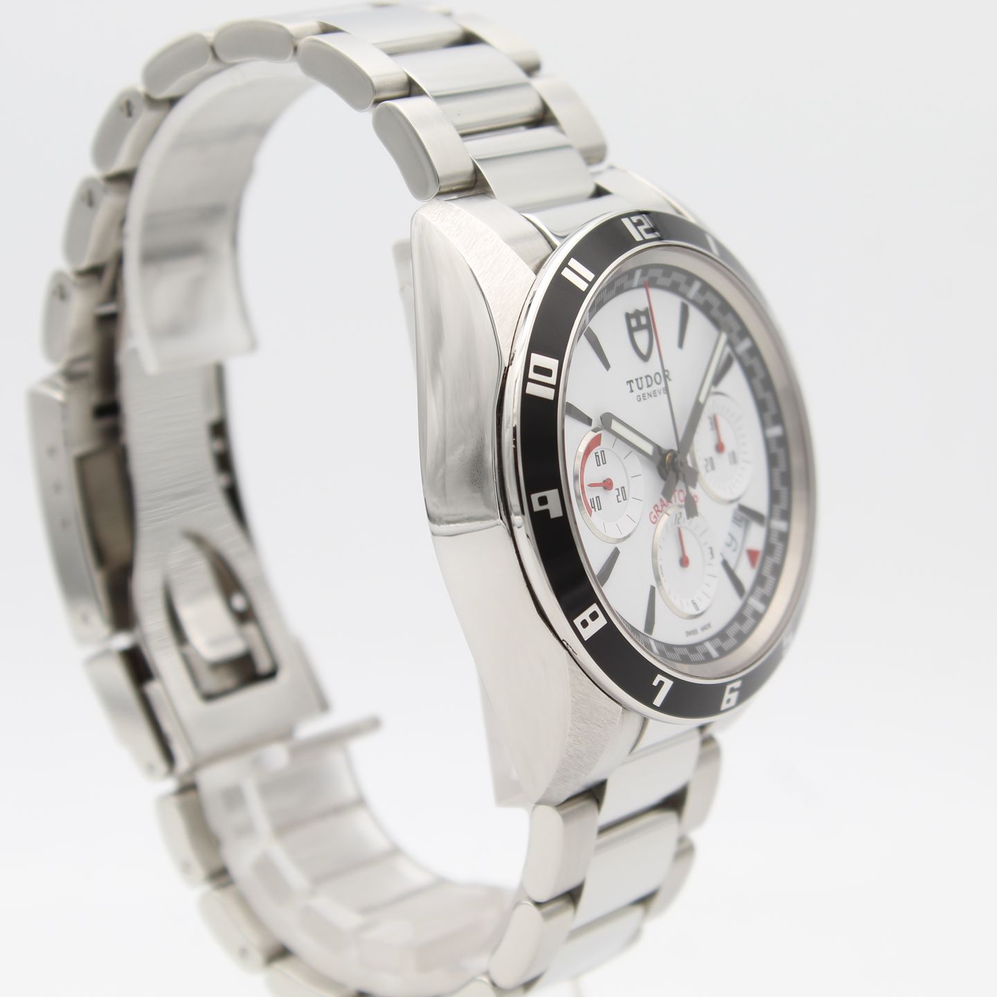 Tudor Grantour Chrono 20530N (2012) - White dial 42 mm Steel case (2/8)