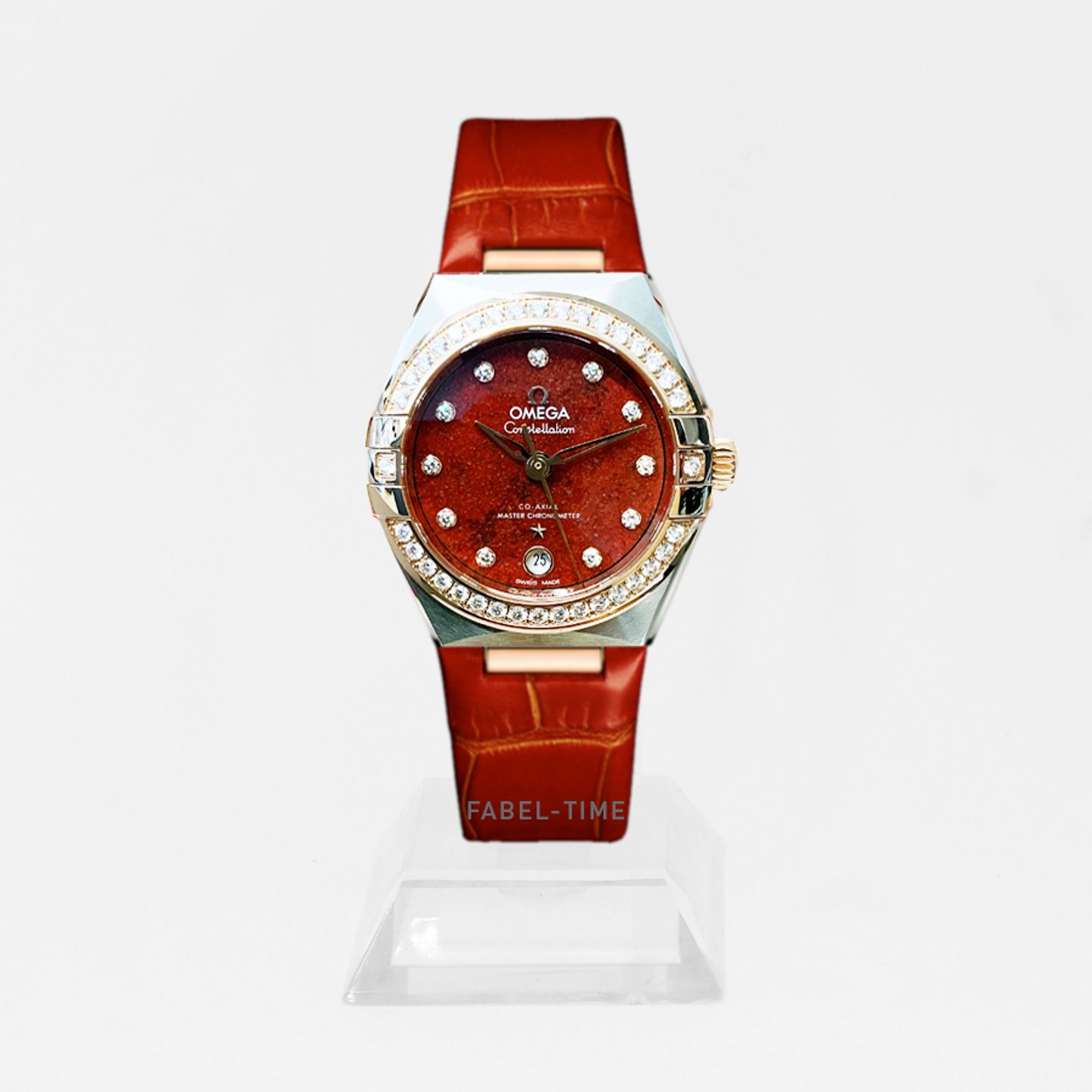 Omega Constellation 131.28.29.20.99.002 (2024) - Rood wijzerplaat 29mm Goud/Staal (1/1)