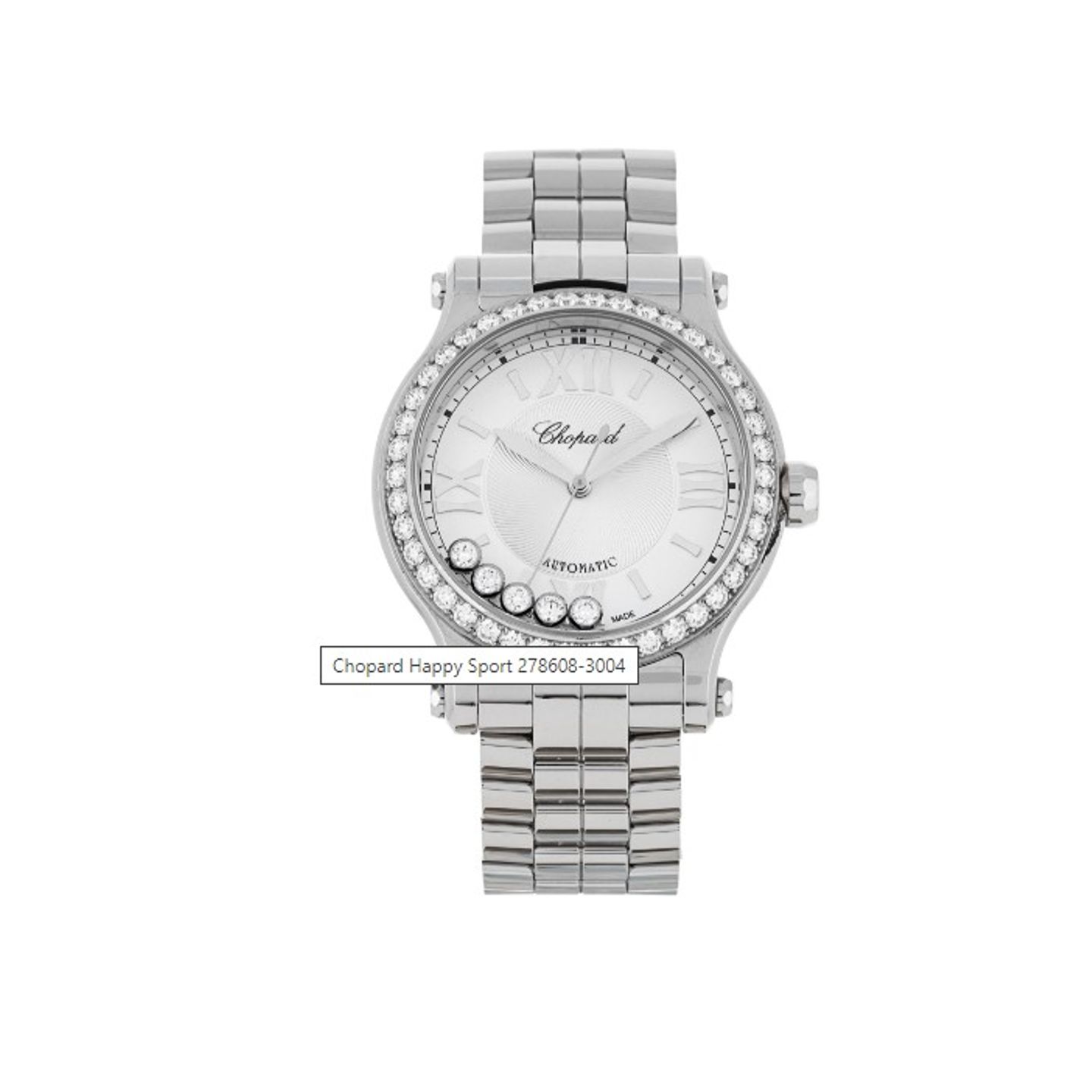 Chopard Happy Sport 278608-3004 (2024) - Silver dial 33 mm Steel case (2/2)