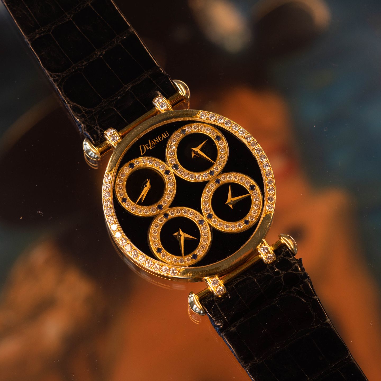 Anonymous Vintage G362 (1980) - Zwart wijzerplaat 30mm Geelgoud (1/7)