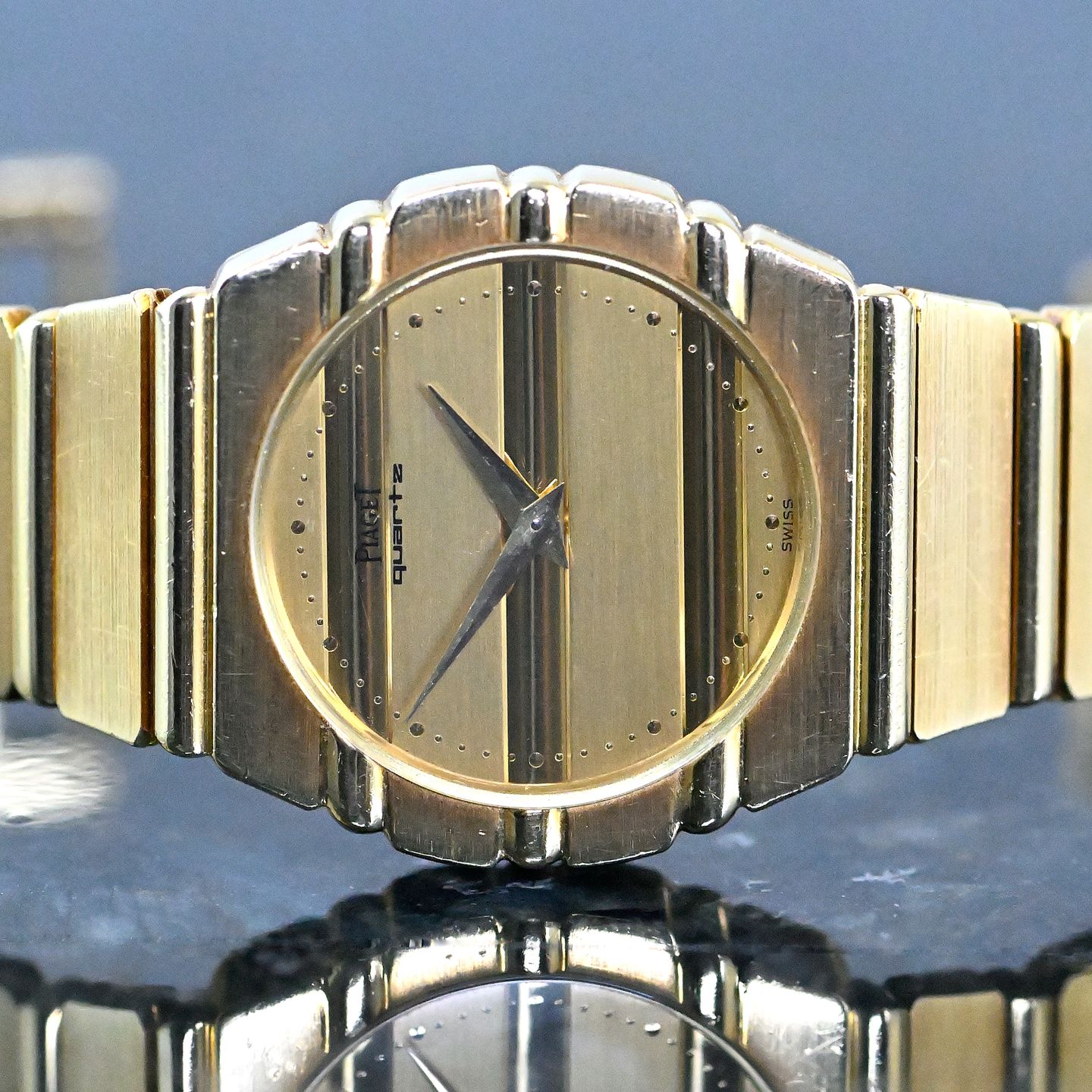 Piaget Polo 761 C 701 (1984) - Goud wijzerplaat 27mm Geelgoud (3/7)