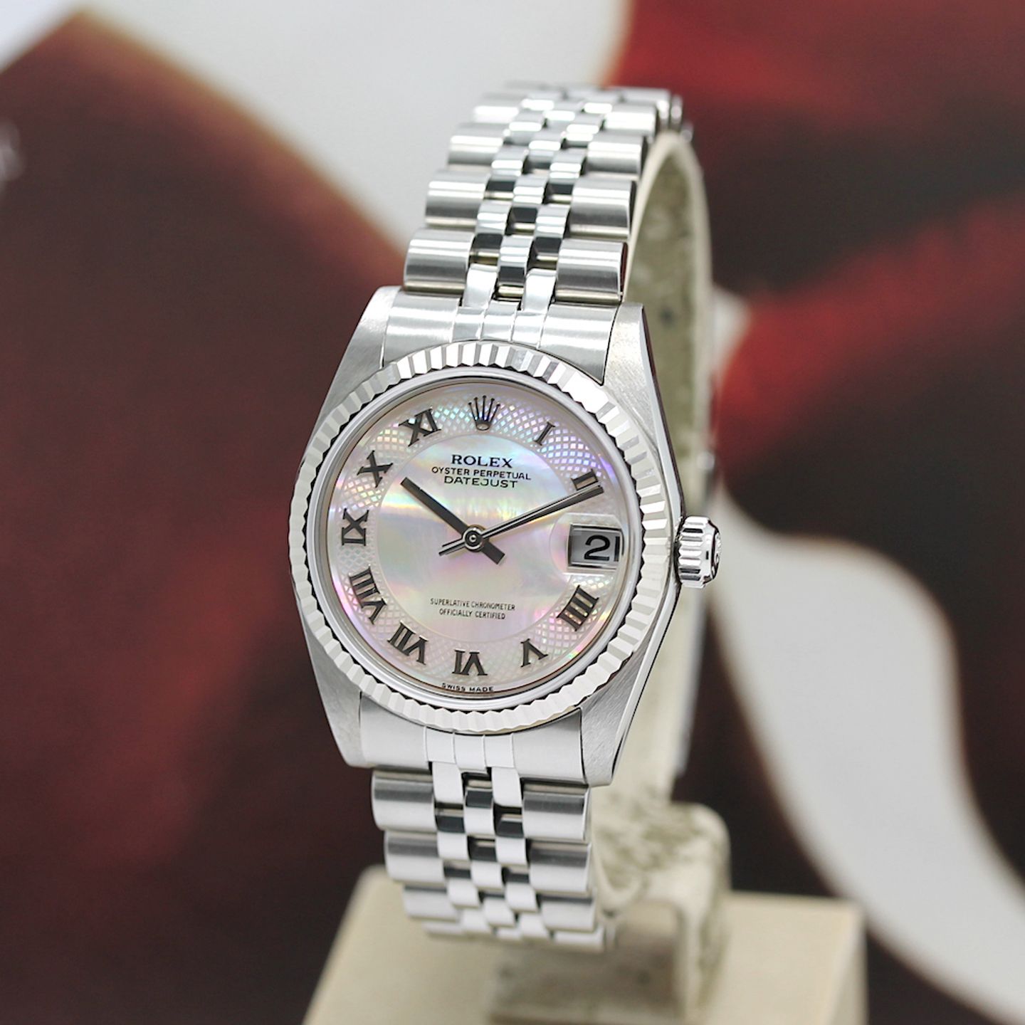 Rolex Datejust 31 78274 (2002) - Pearl dial 31 mm Steel case (8/8)