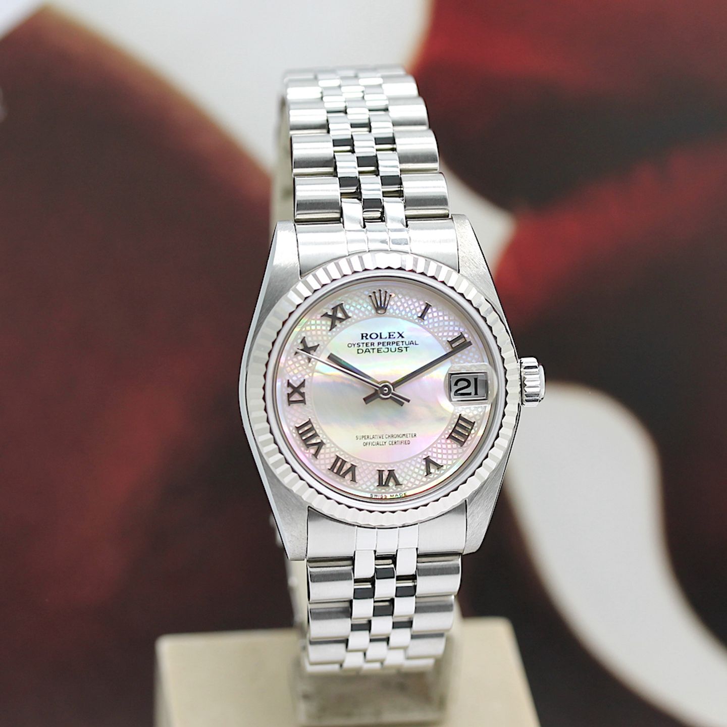 Rolex Datejust 31 78274 (2002) - Pearl dial 31 mm Steel case (7/8)