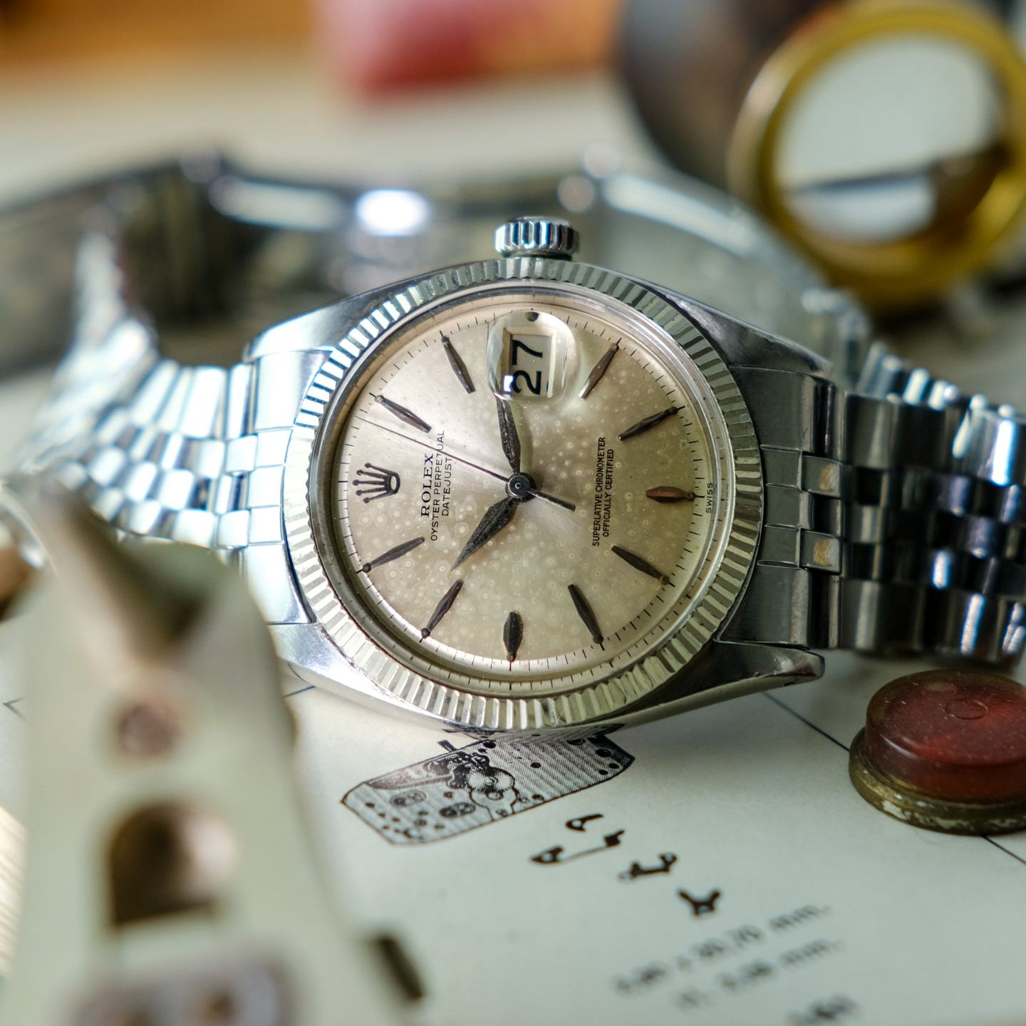 Rolex Datejust 1601 (1960) - Zilver wijzerplaat 36mm Staal (1/5)