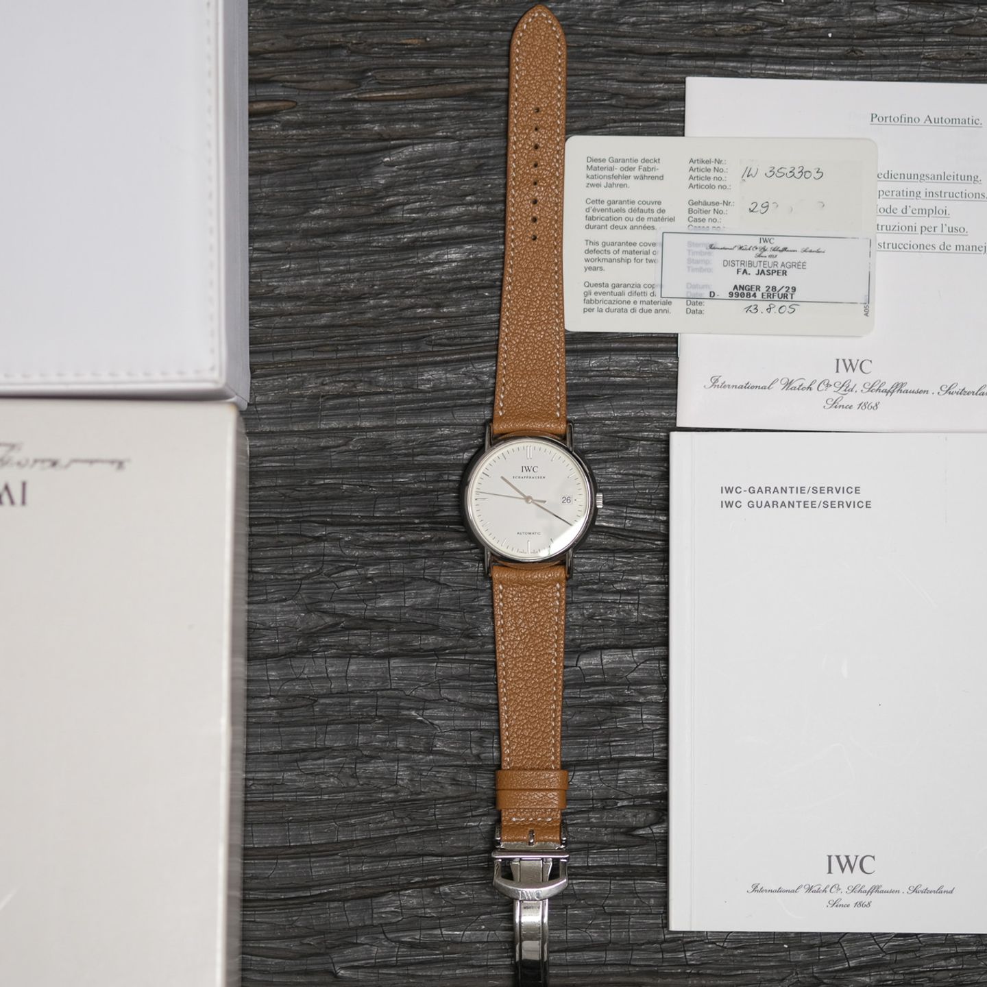 IWC Portofino Automatic IW353303 (2005) - White dial 38 mm Steel case (2/8)