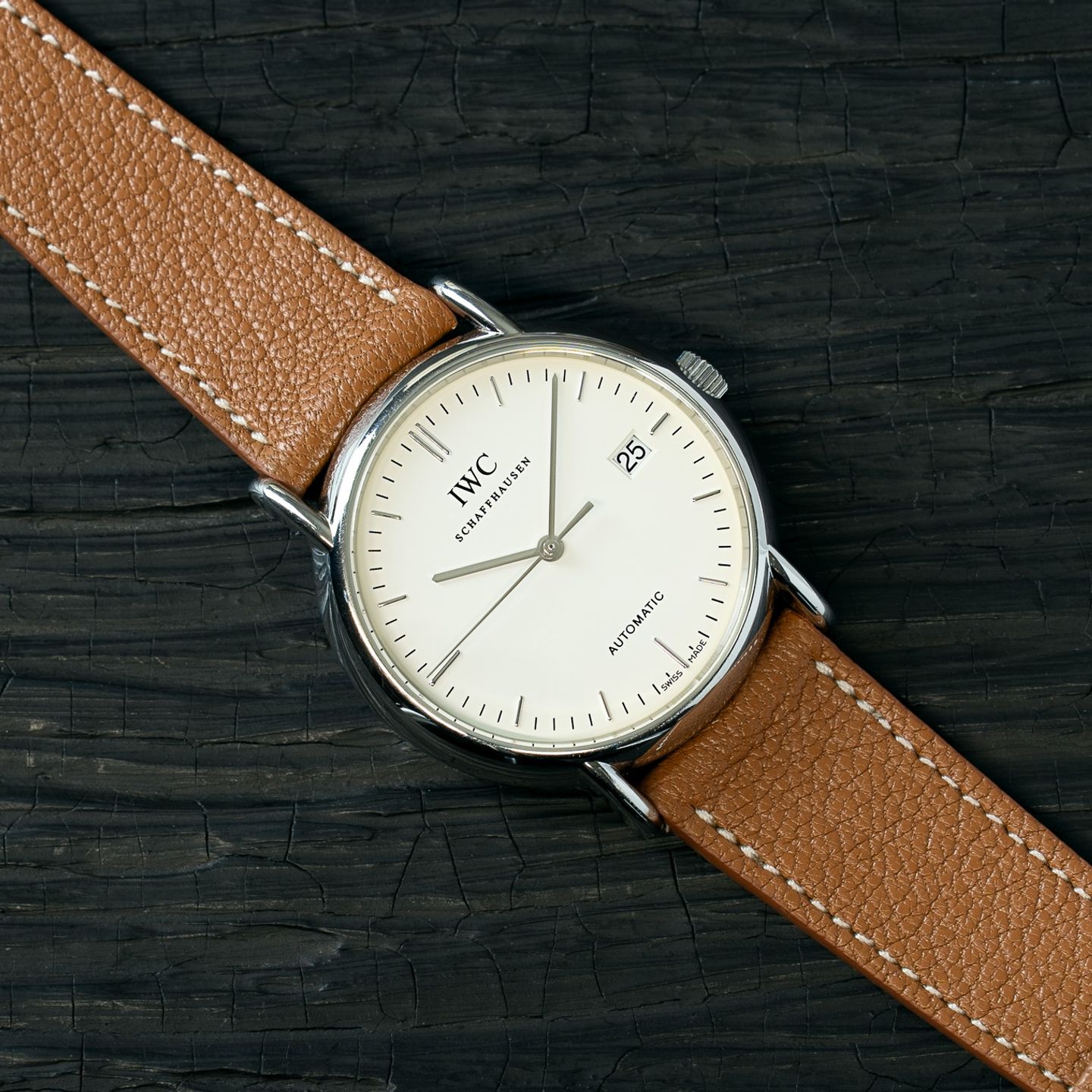 IWC Portofino Automatic IW353303 (2005) - White dial 38 mm Steel case (3/8)