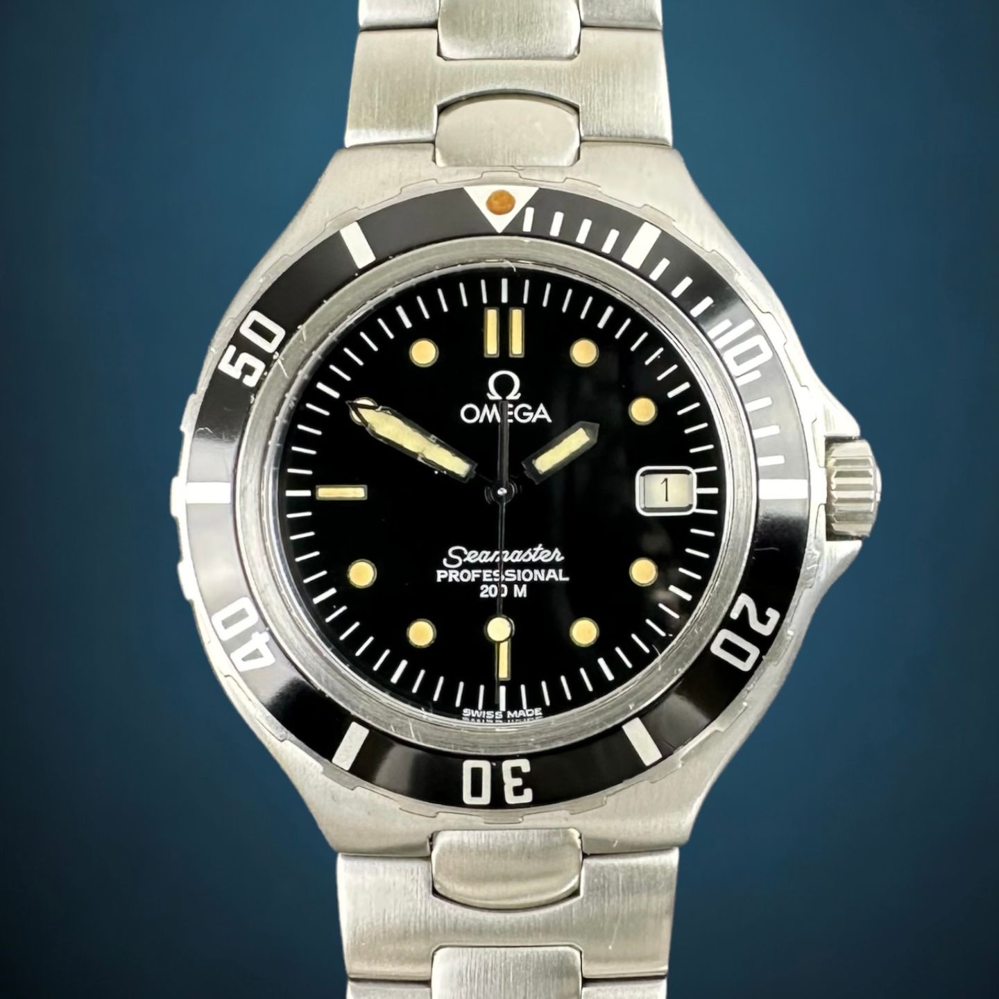 Omega Seamaster 396.1052 (1989) - Zwart wijzerplaat 38mm Staal (1/8)