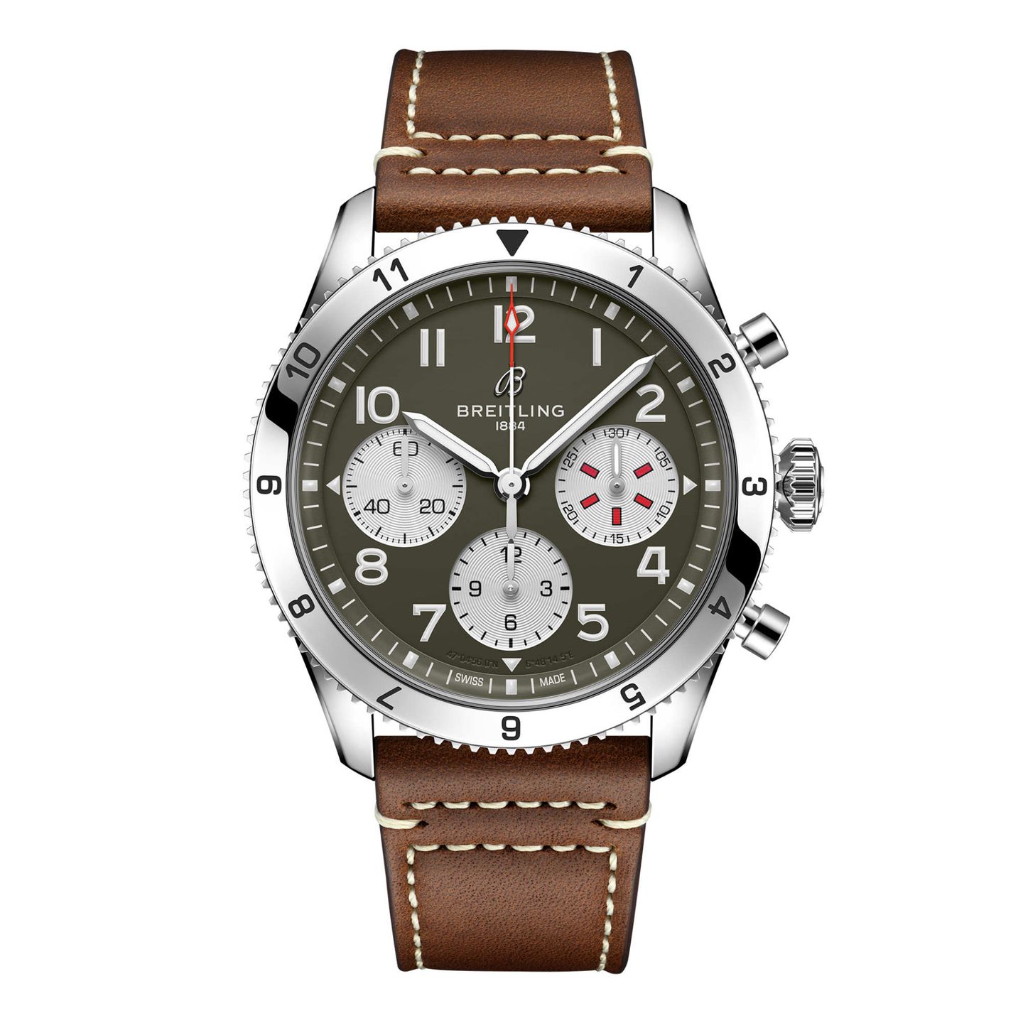 Breitling Classic AVI A233802A1L1X1 (2024) - Groen wijzerplaat 42mm Staal (1/1)