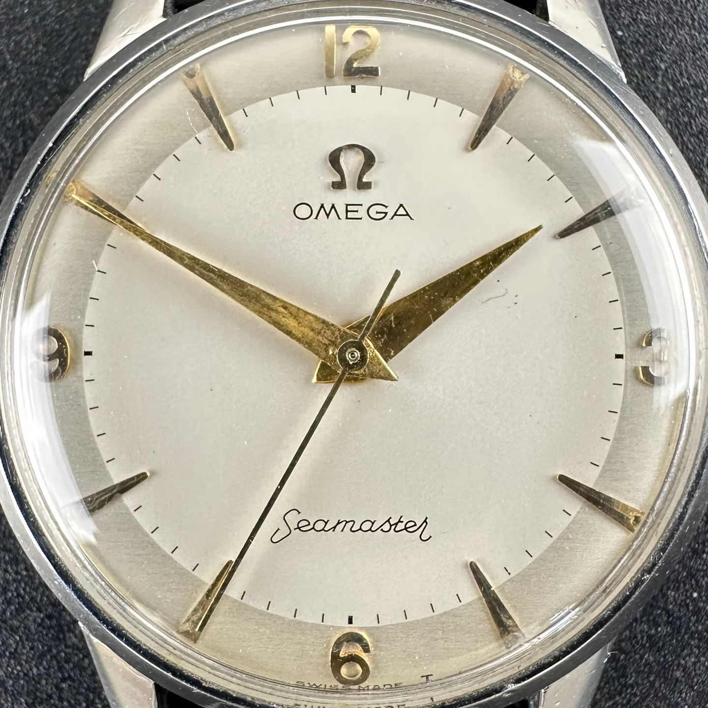 Omega Seamaster 2496 (1950) - White dial 33 mm Steel case (8/8)